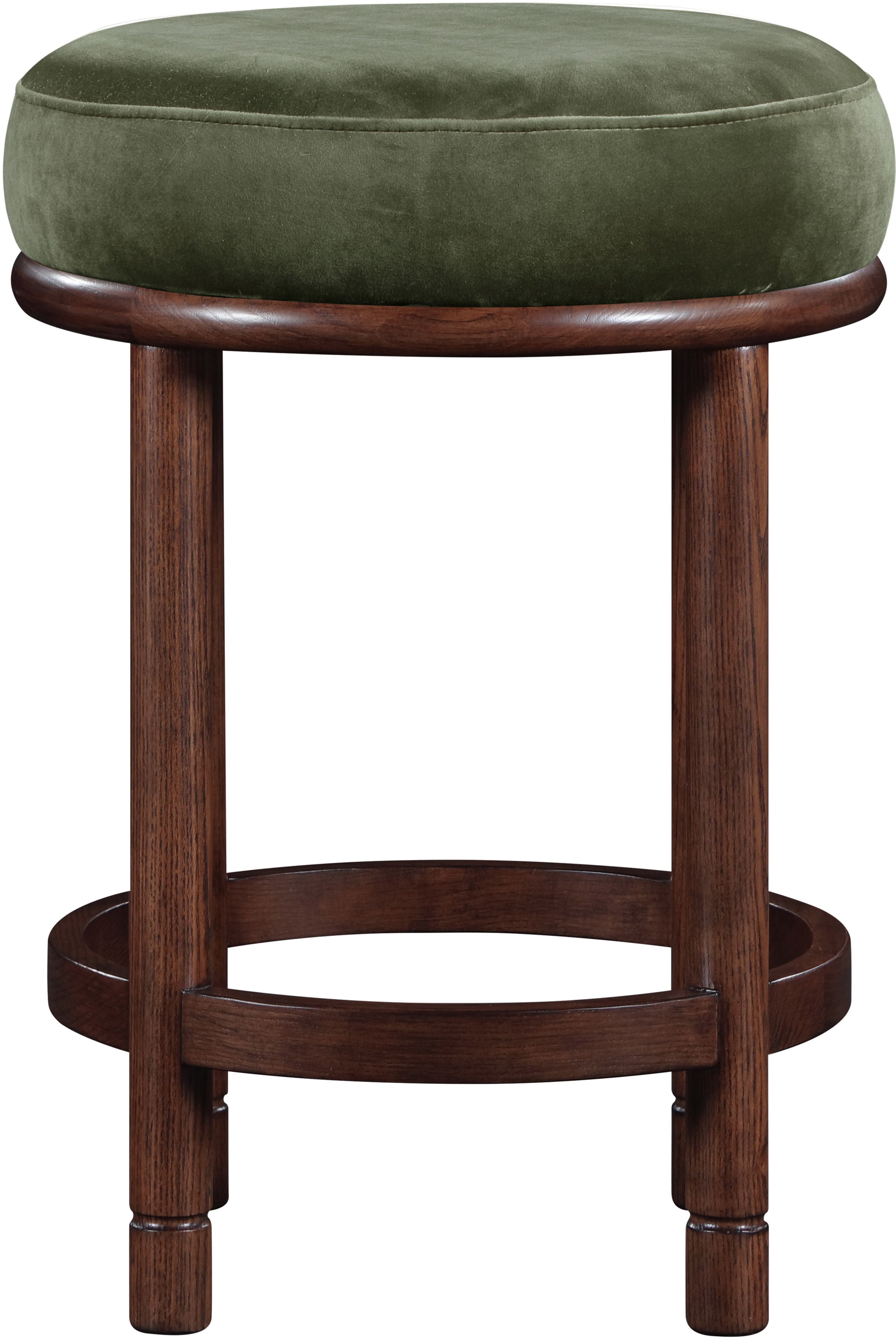 Monette - Counter Stool With Brown Base - Green
