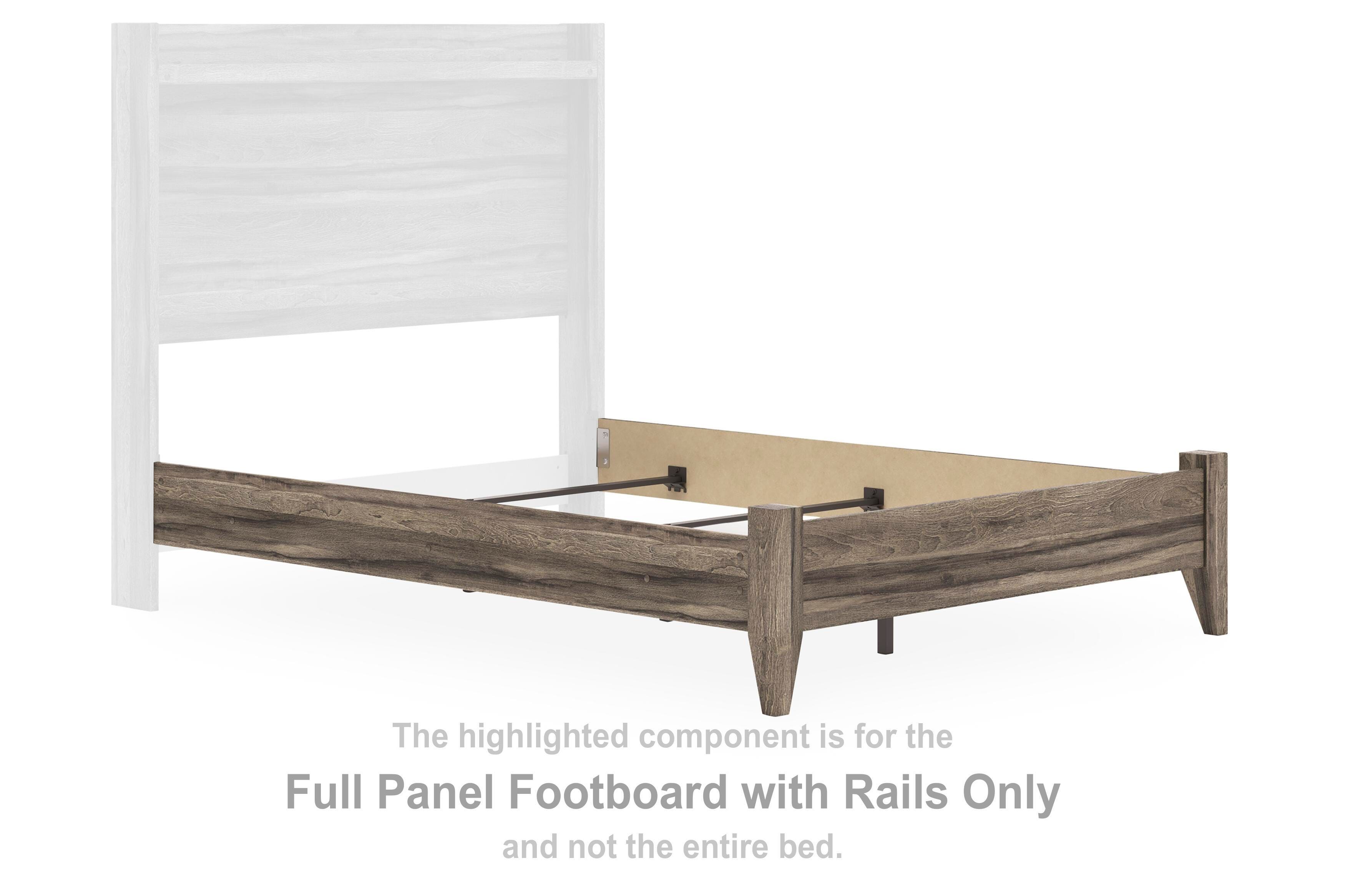 Elbrim – Full Panel Footboard With Rails – Brown
