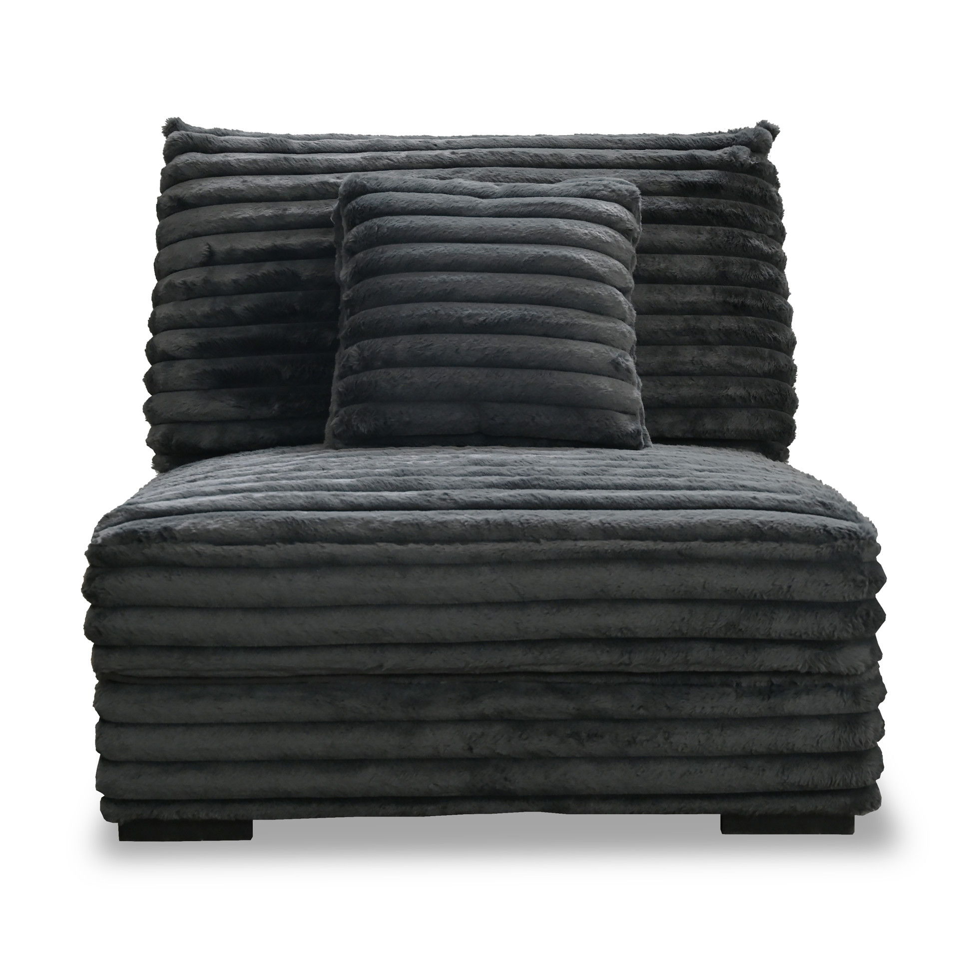 Embrace - Armless Chair - Charcoal