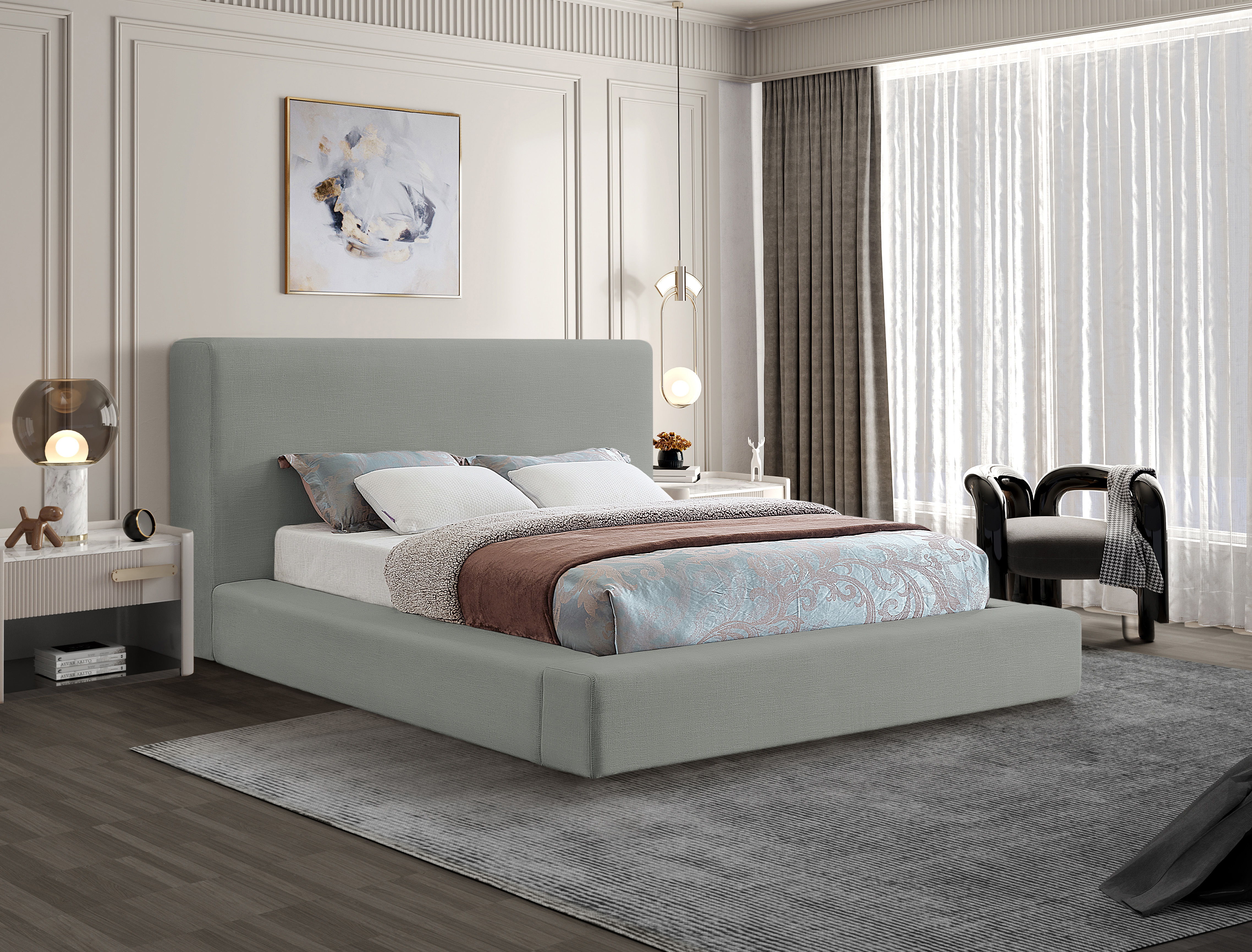 Devin - Queen Bed - Gray