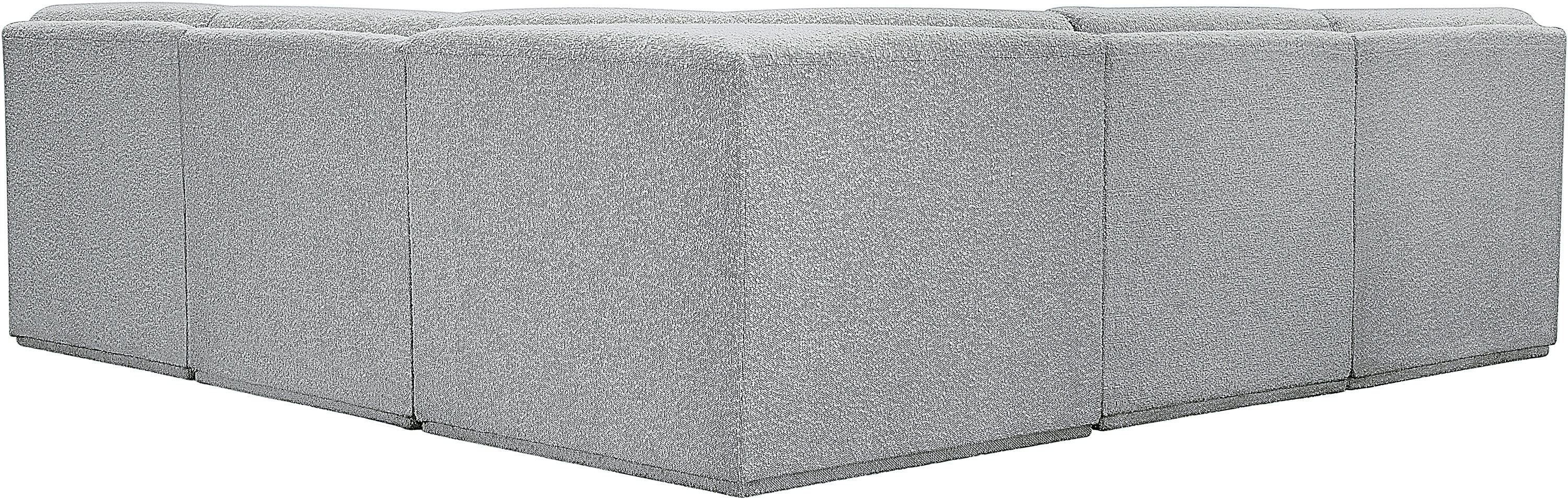 Ollie - 5 Piece Modular Corner Armless Sectional - Gray