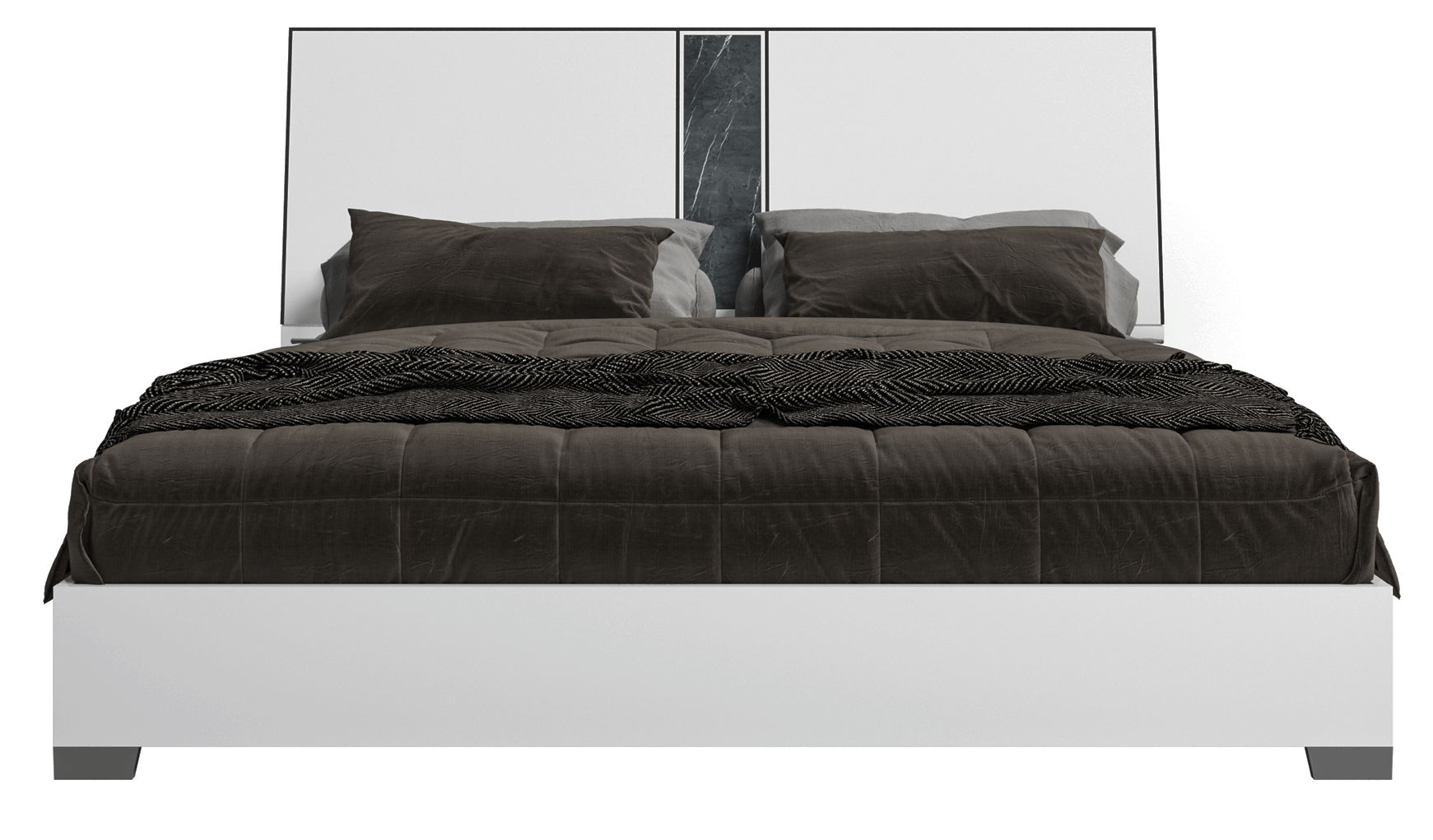 Bianca - Marble King Size Bed - White