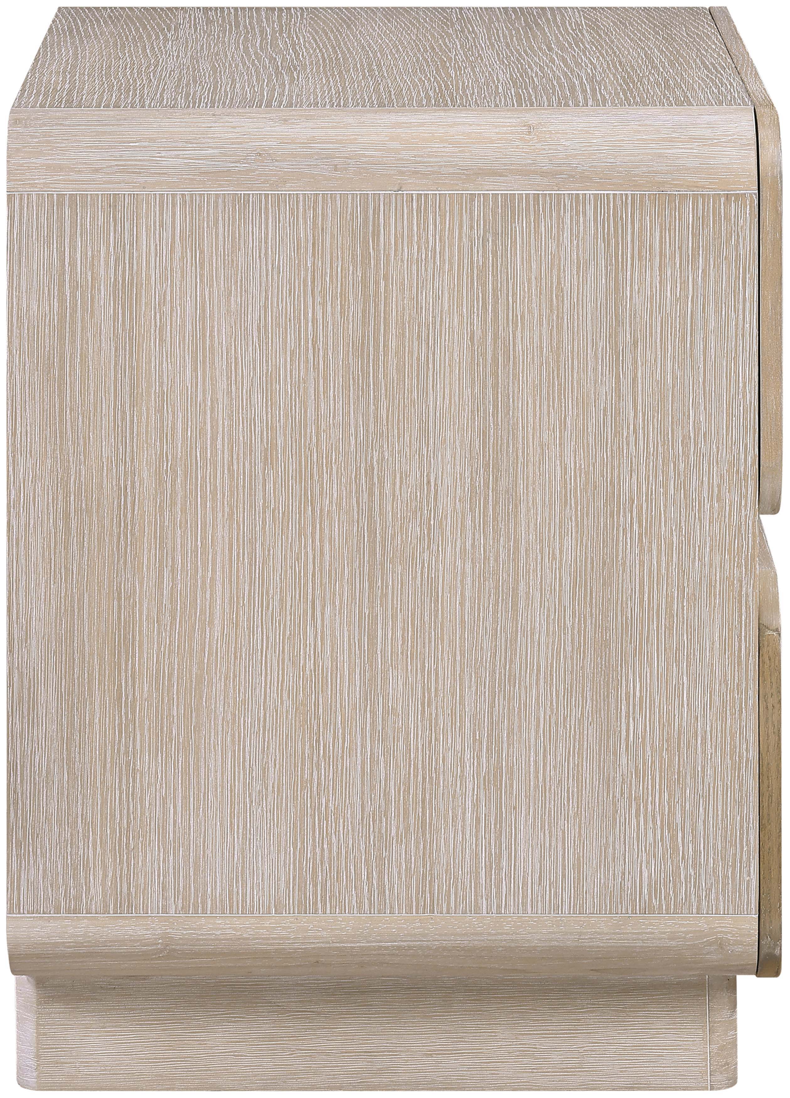 Adagio - Solid Wood And Oak Veneer Nightstand - Natural
