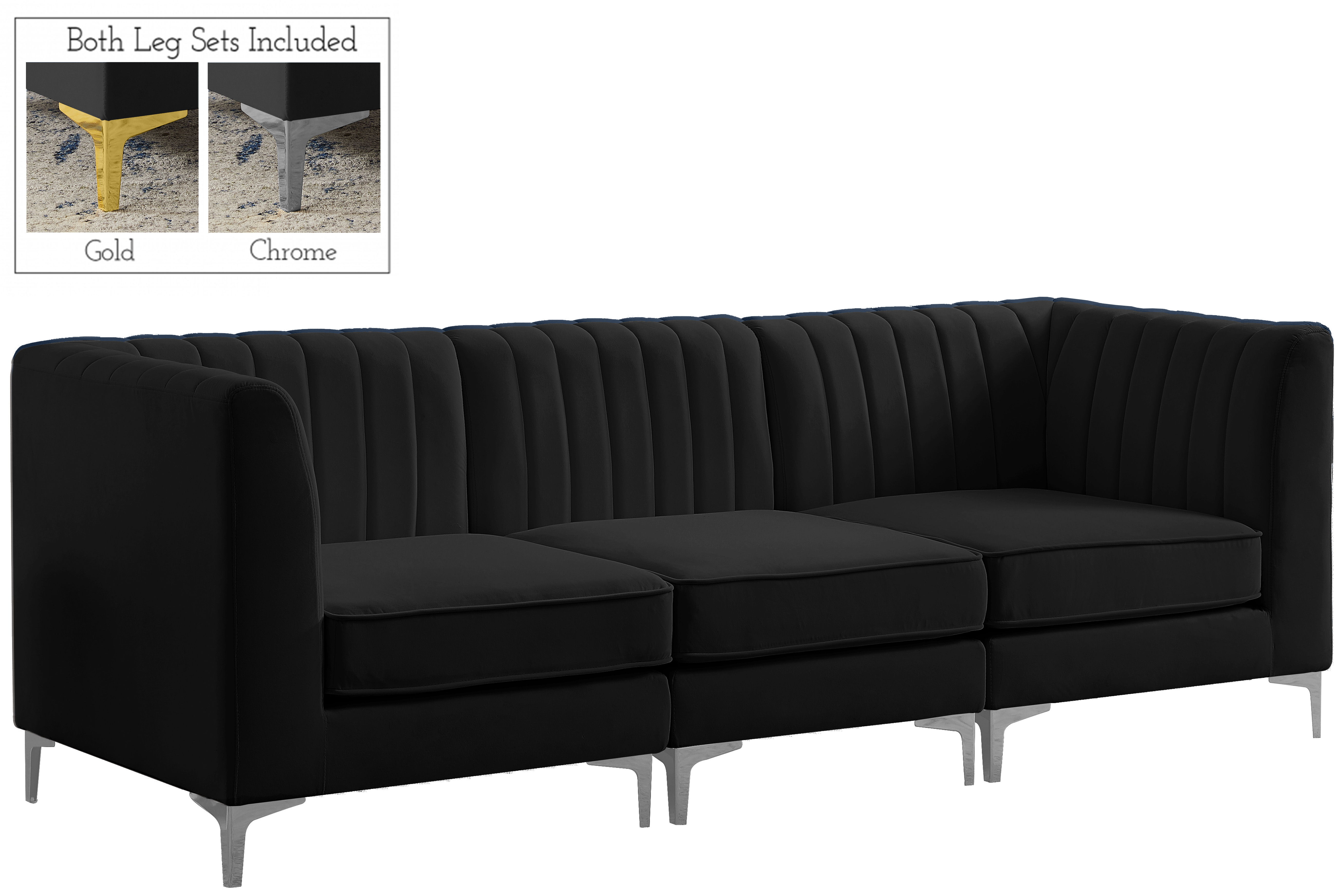 Alina - 3 Piece Modular Sectional - Black
