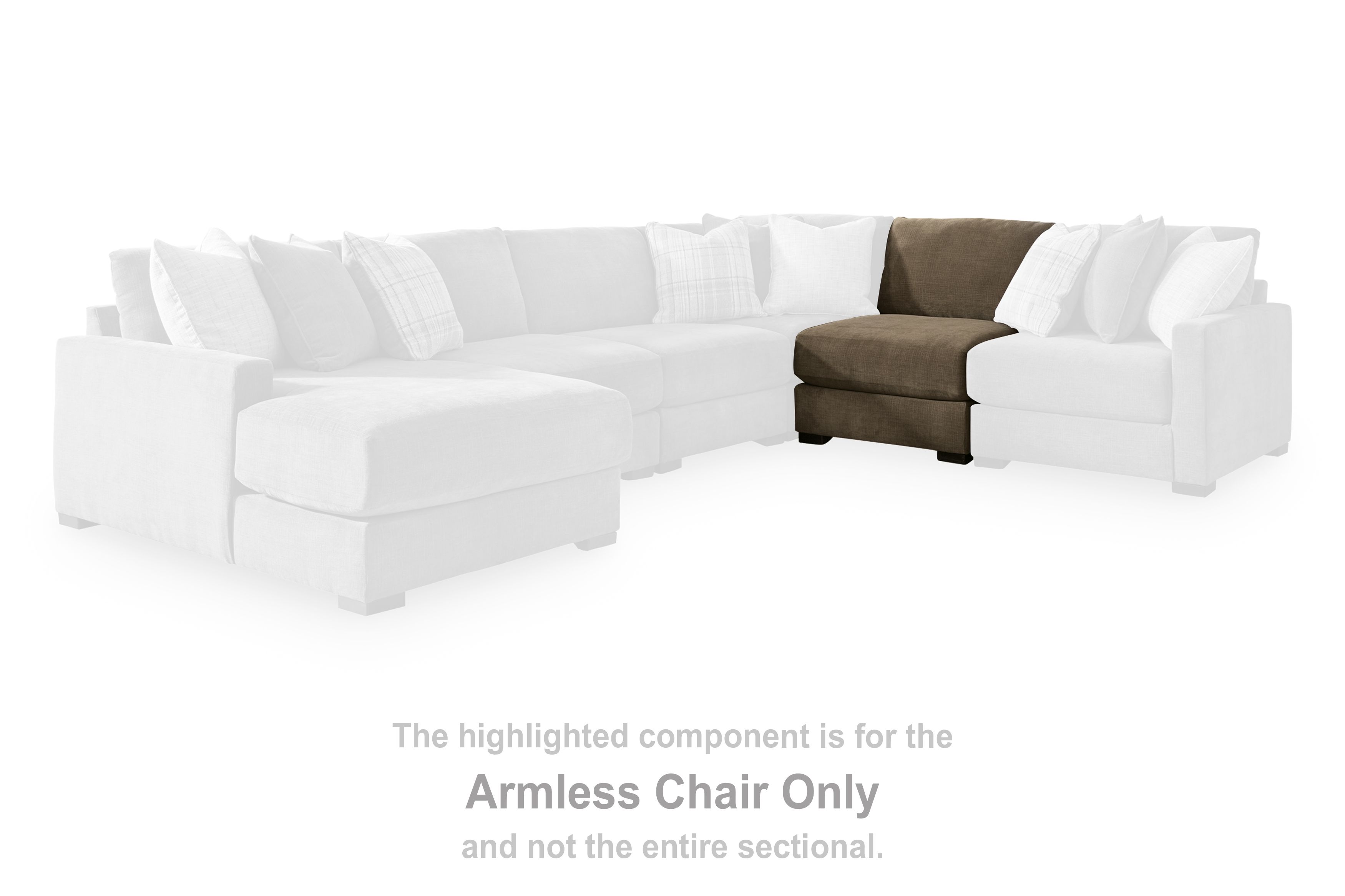 Camellia-Court - Armless Chair - Coffee