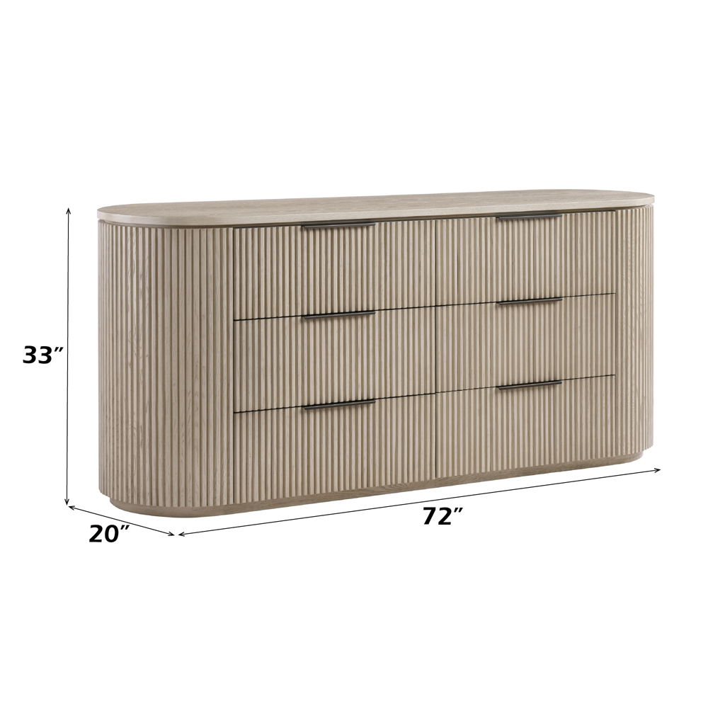 Leanna - Dresser - Light Oak, light brown, view 6