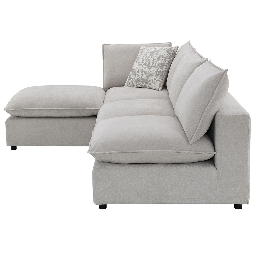 Marisa - Modular Armless Chair - Beige Boucle, beige, view 7