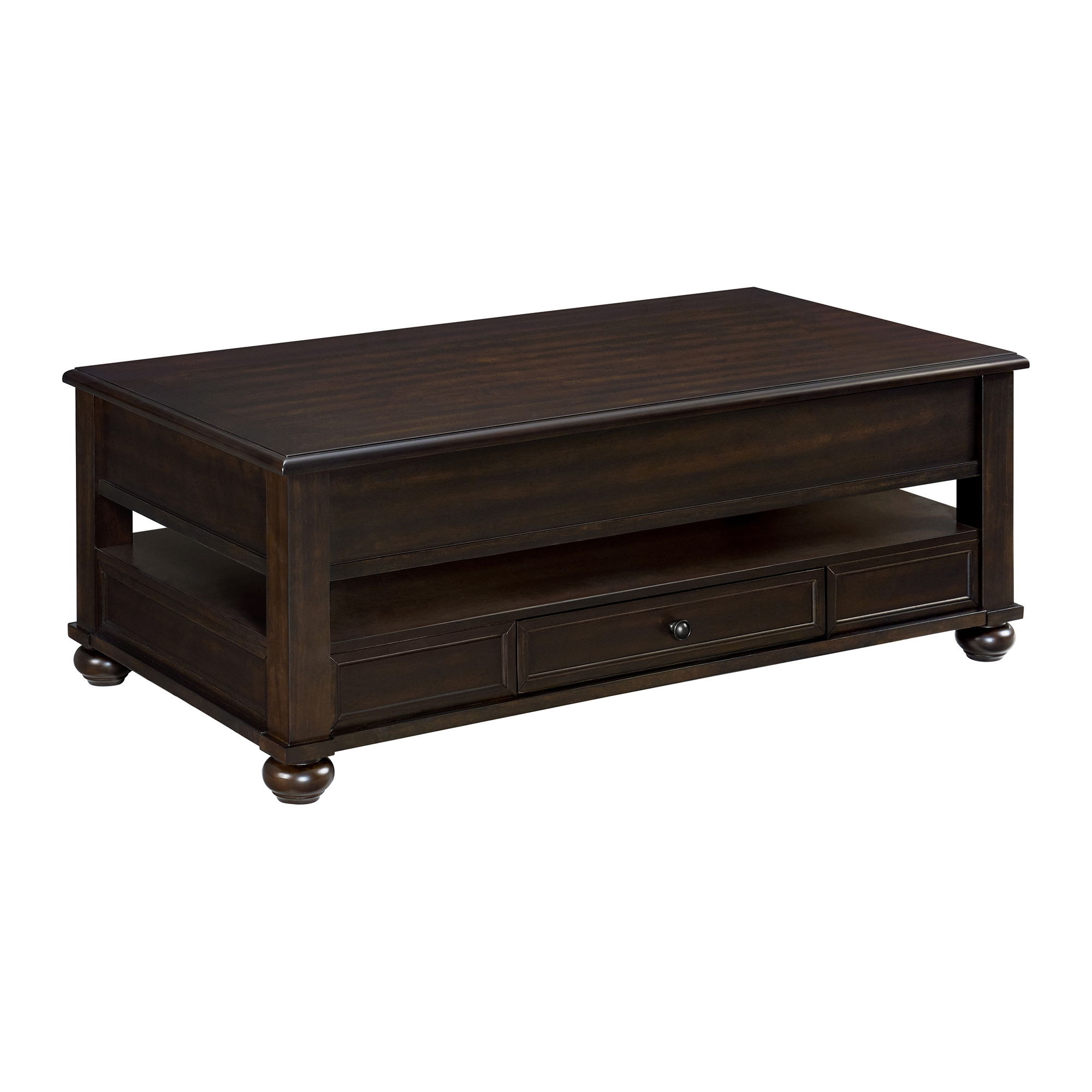Rectangular Lift-Top Coffee Table With Casters