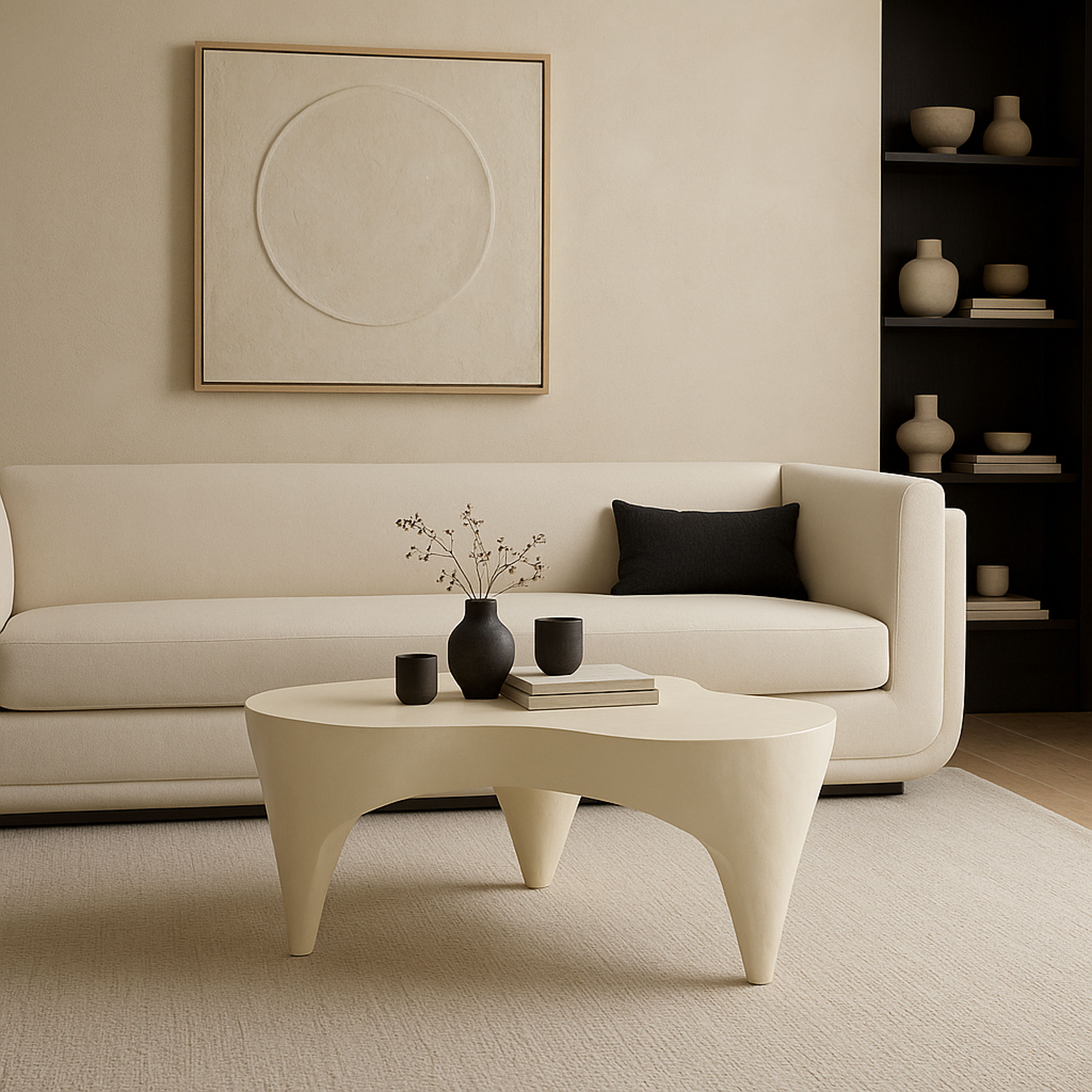 Bourges - Aluminum Coffee Table - Cream