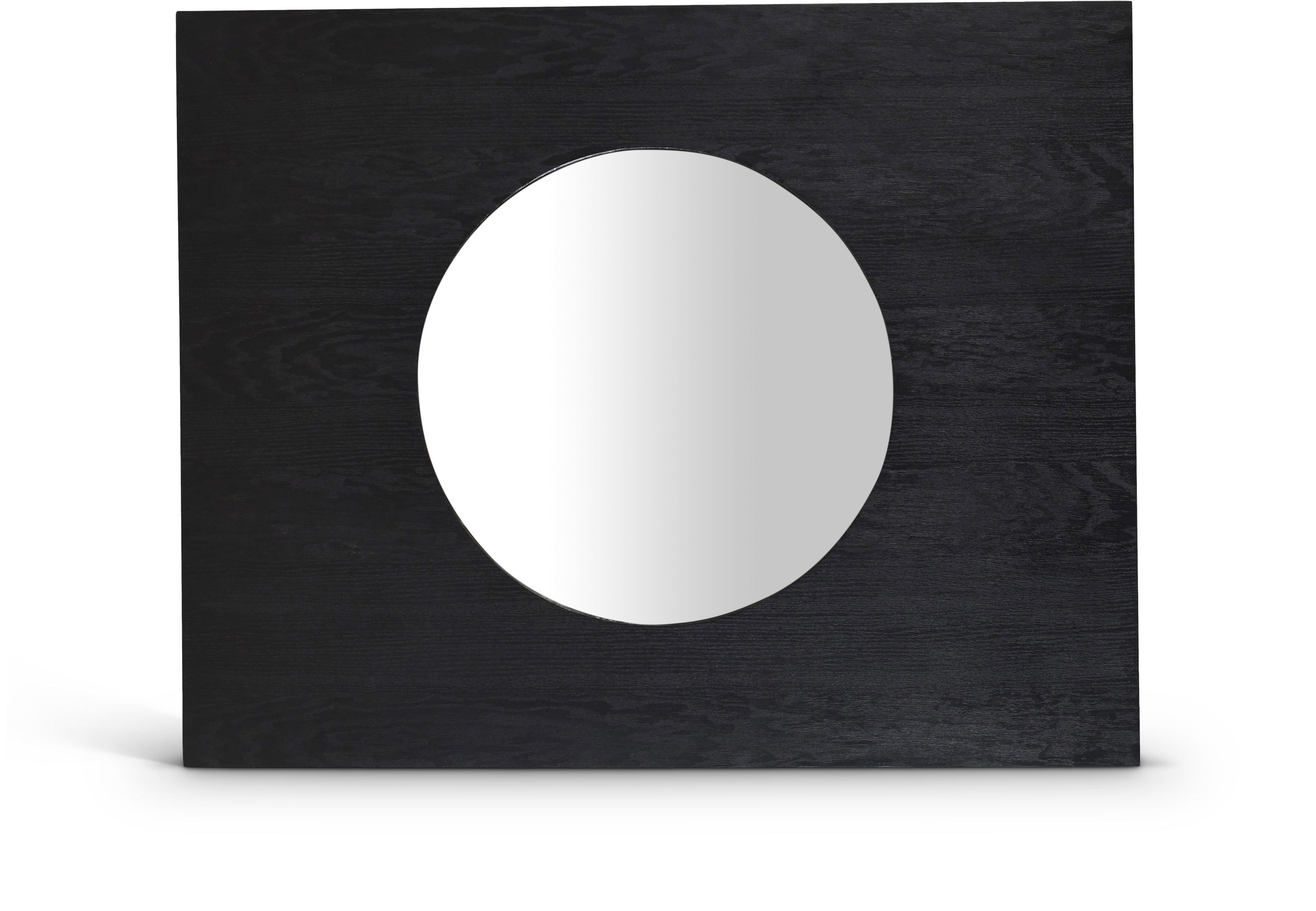 Optic - Oak Wood Frame Mirror - Black