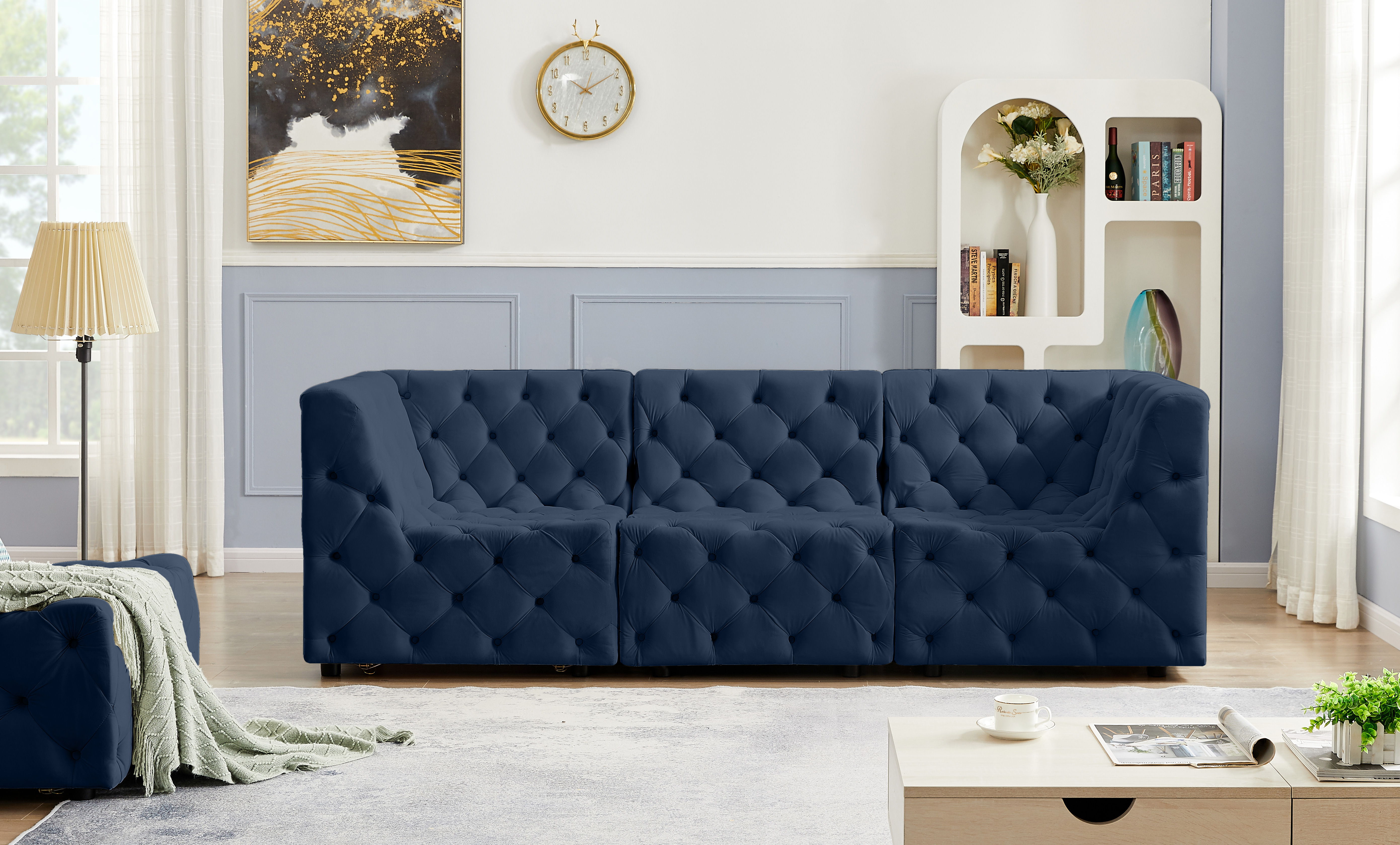 Tuft - 3 Piece Modular Sofa - Navy