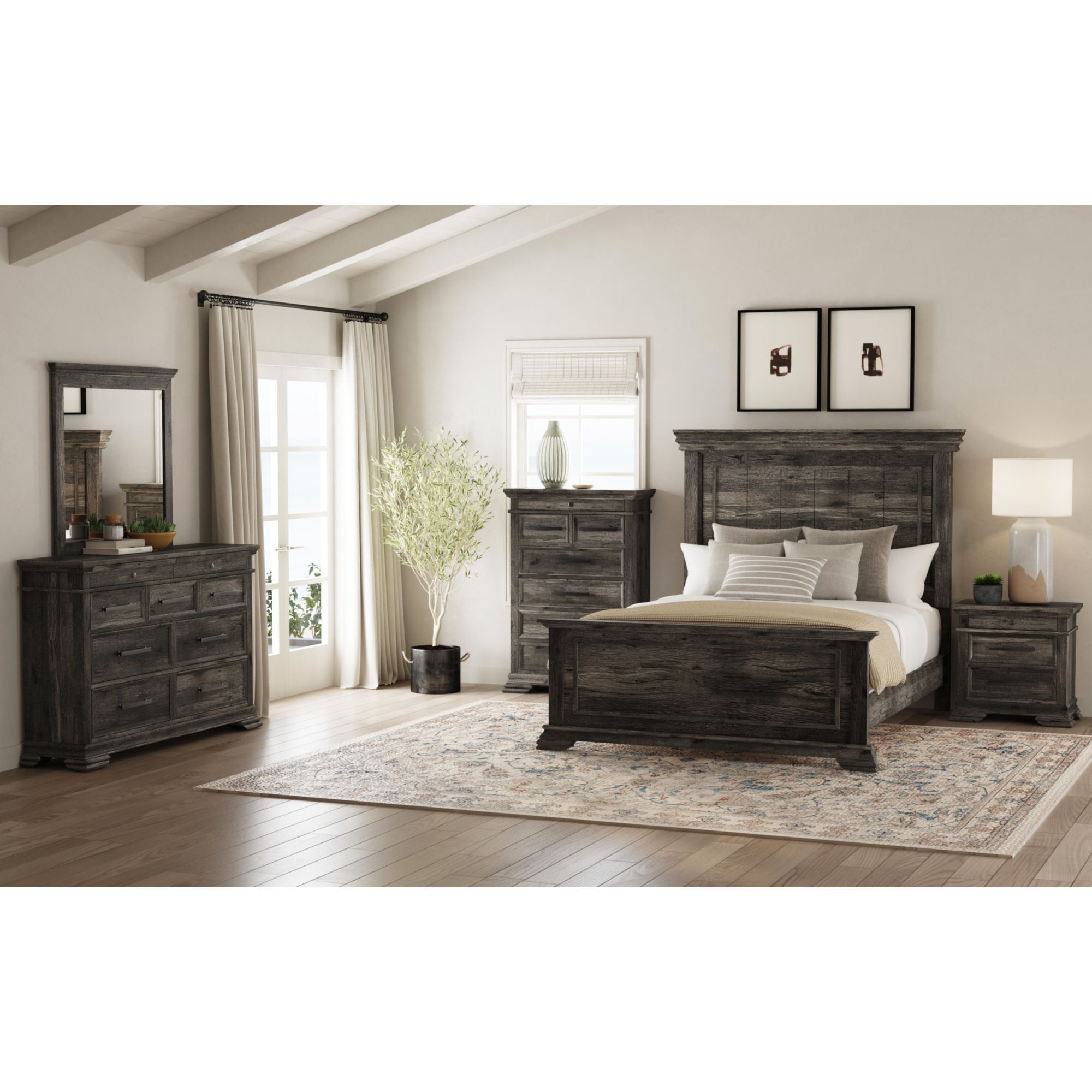 Park Ridge - Queen Panel Bed - Charcoal