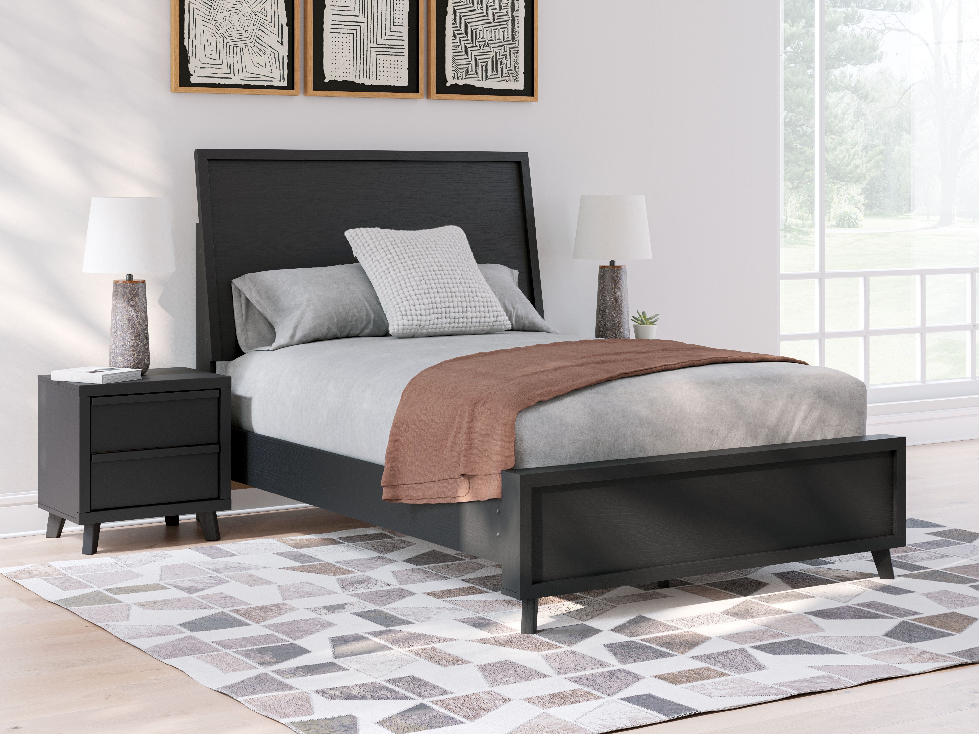 Ashley Furniture Danziar - Full Panel Bed - Black - Image 6