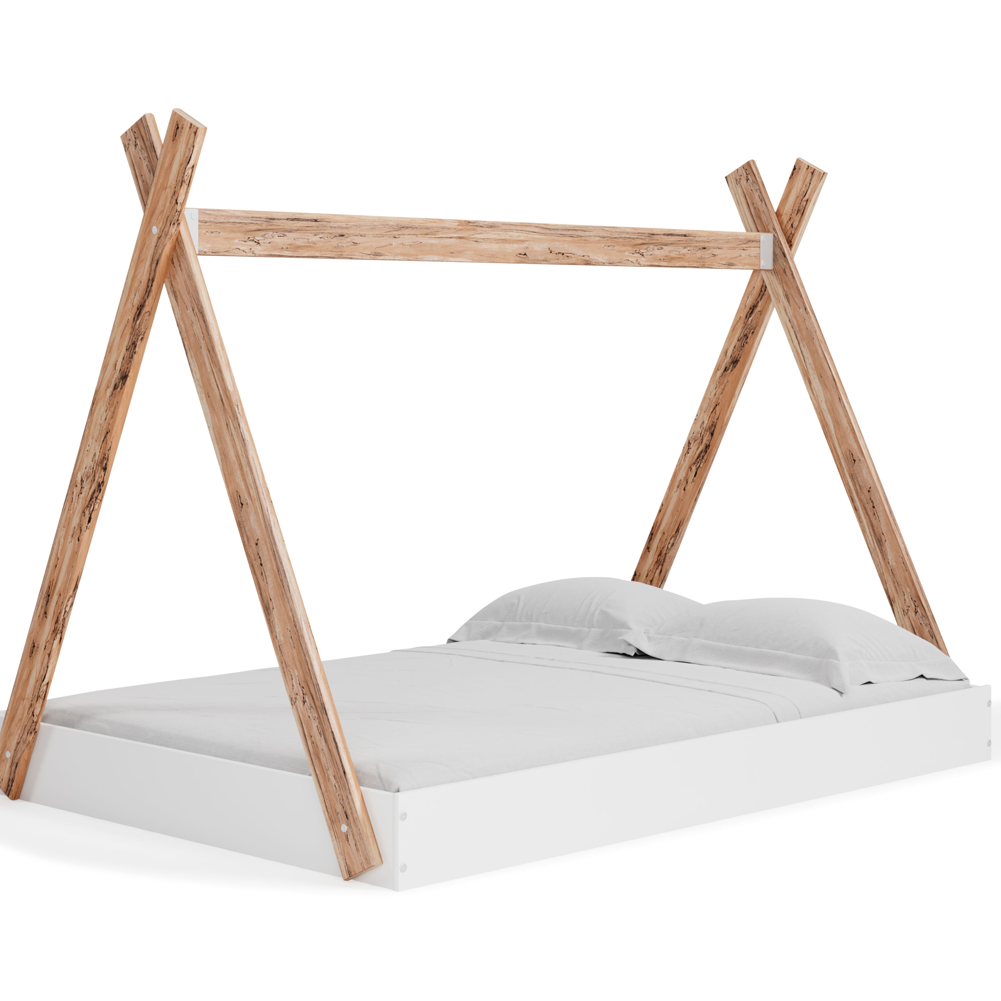 Piperton - Full Tent Complete Bed in Box - Brown / White, white, view 5