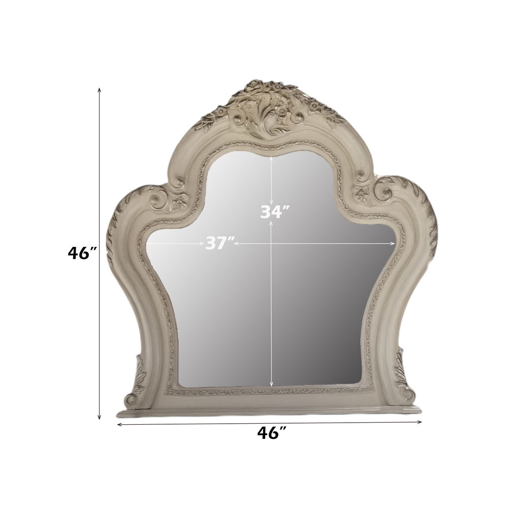 Dresden II - Mirror - Bone White, white, view 4