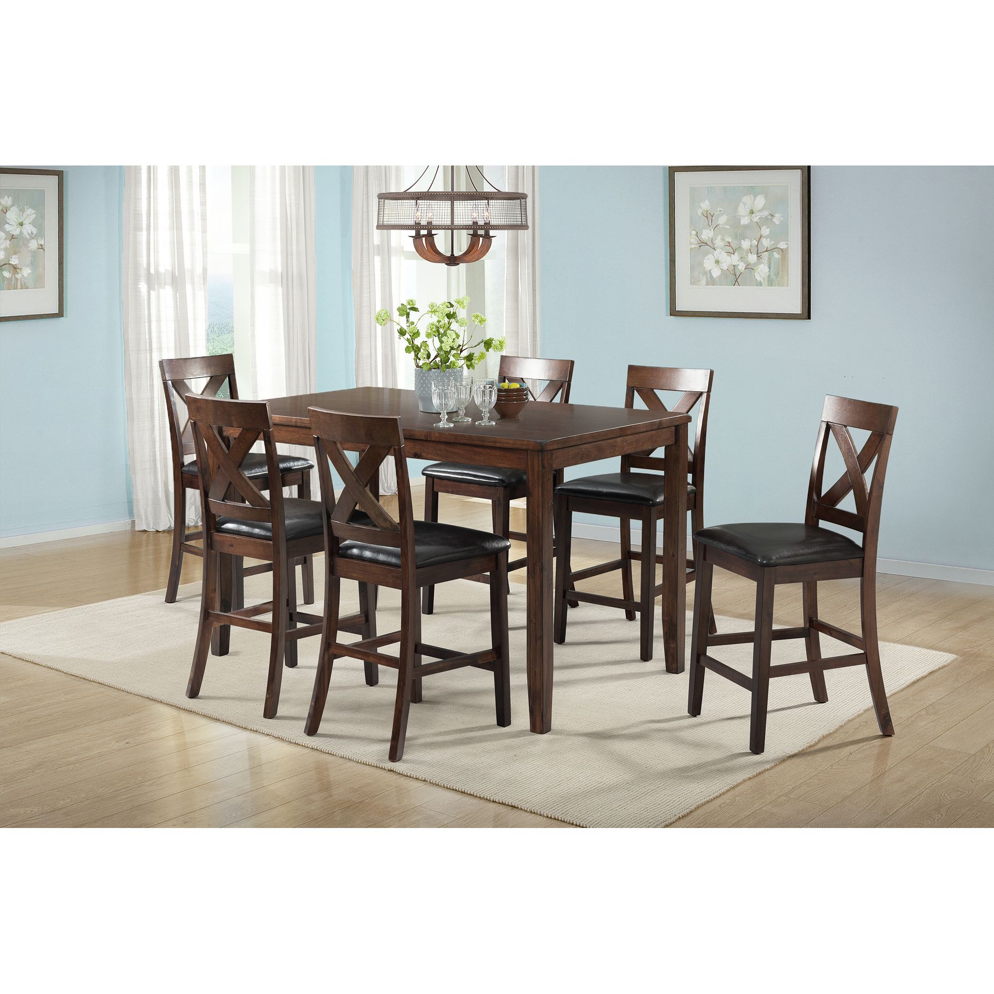 Alex - 7 Piece Counter Dining Set - Espresso Image