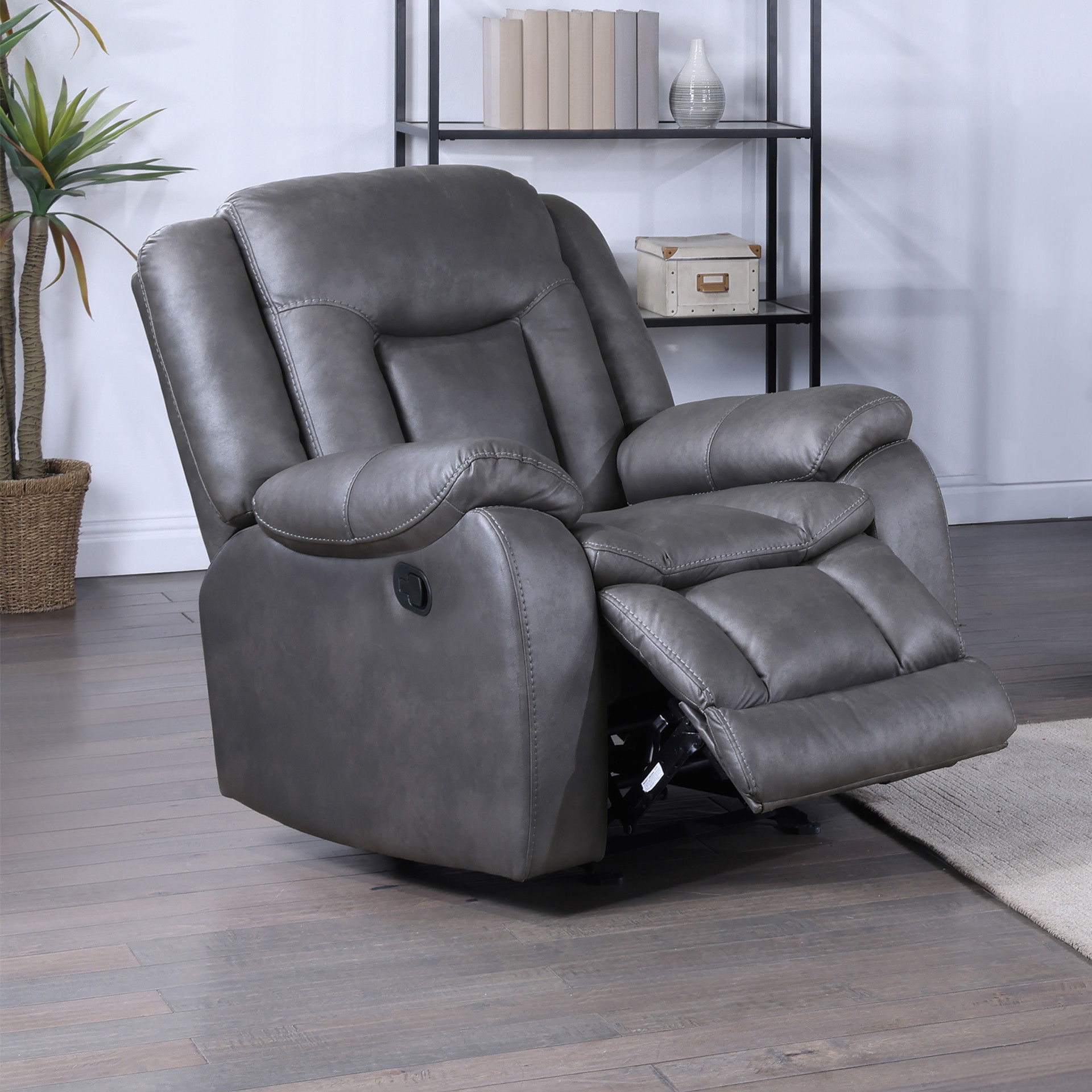 Morello - Glider Recliner - Gray, dark gray