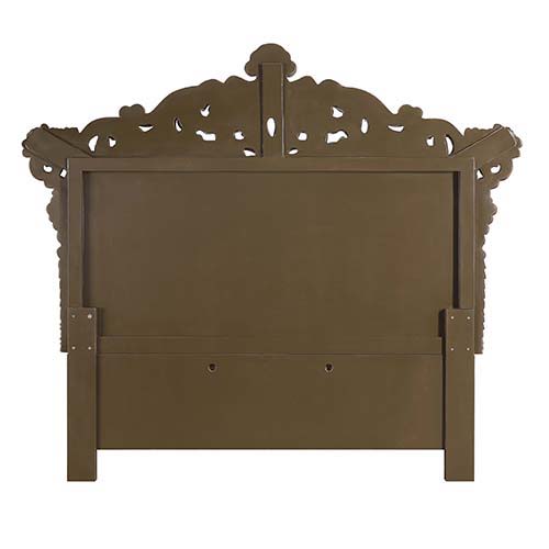 Constantine - Eastern King Bed - Synthetic Leather , Light Gold, Brown & Gold, beige, view 3