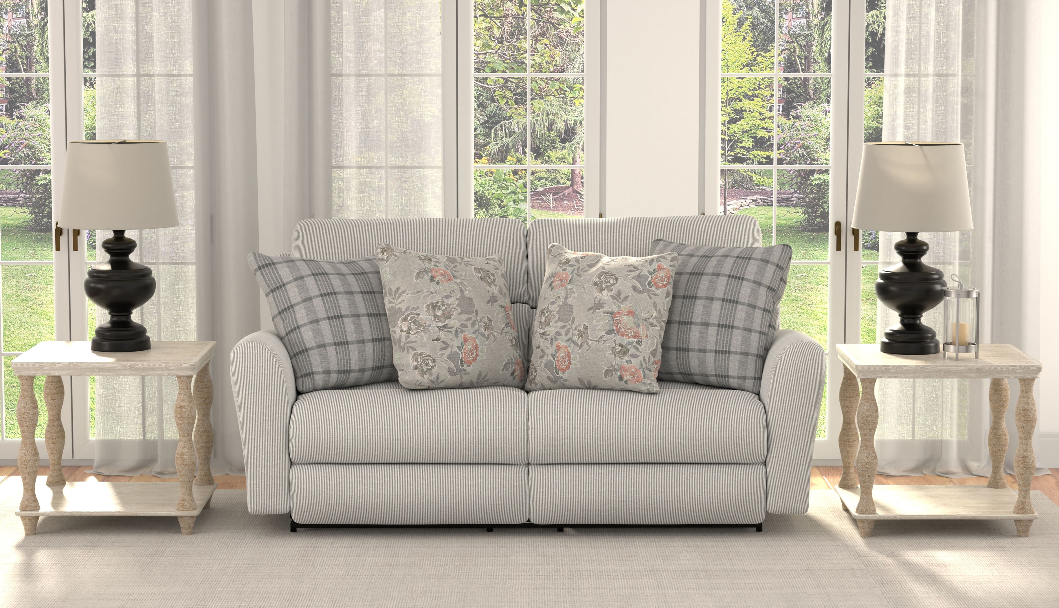 Chappy - Lay Flat Reclining Sofa - Pebble
