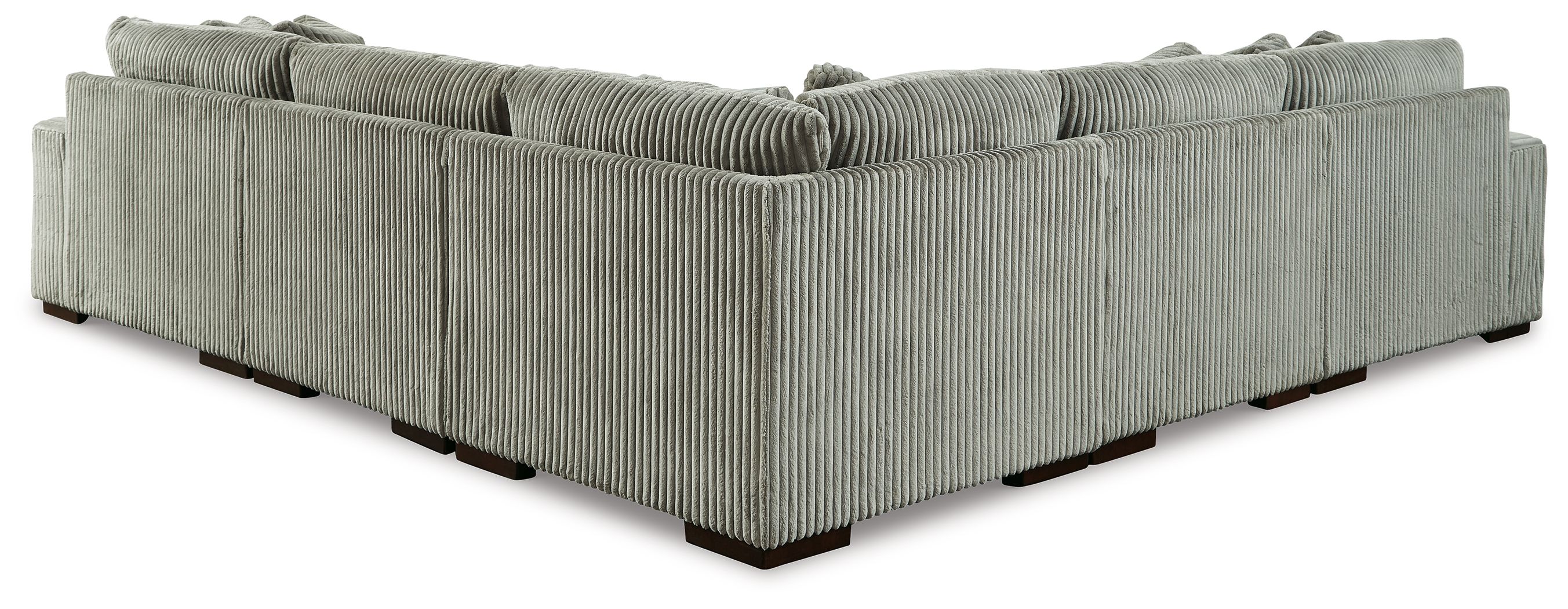 Ashley Furniture Lindyn - Right Arm Facing Corner Chaise 5 Pc Sectional - Fog - Image 4