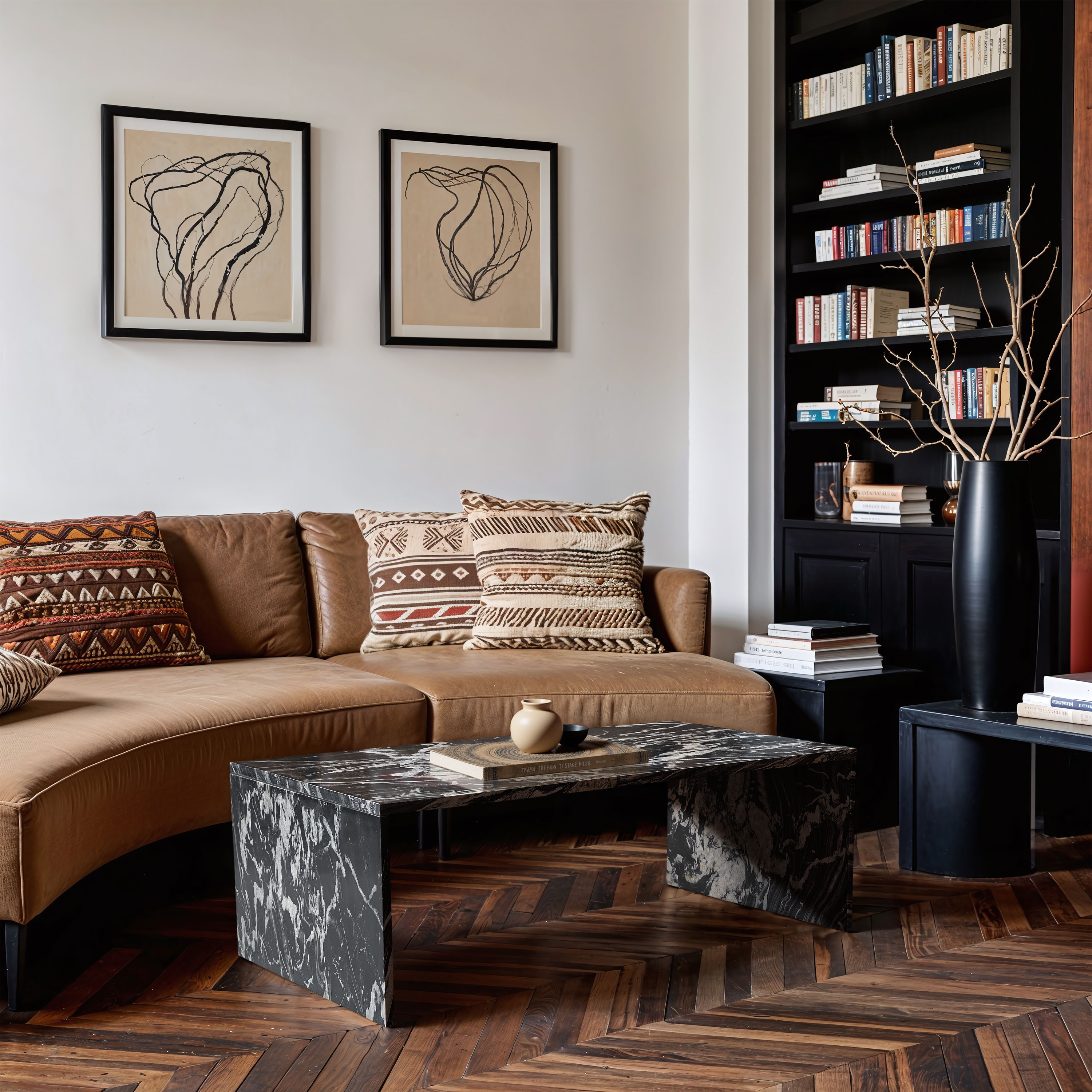 Vernazza - Marble Coffee Table - Black