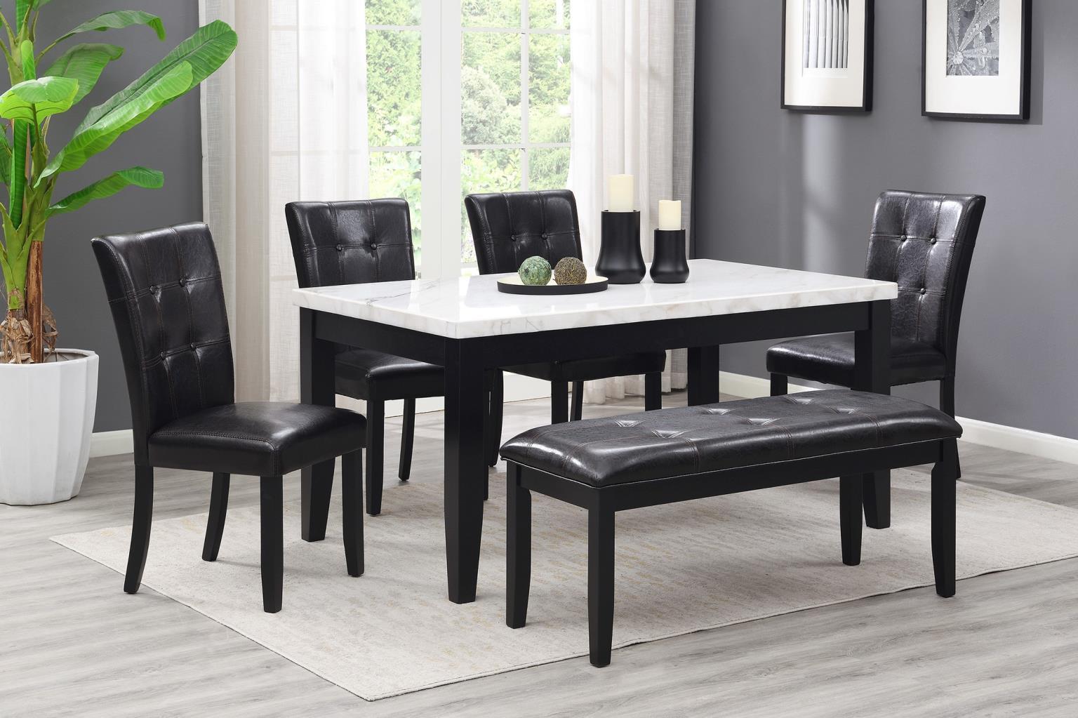 6 Pc · Table, 4 Chairs, Bench