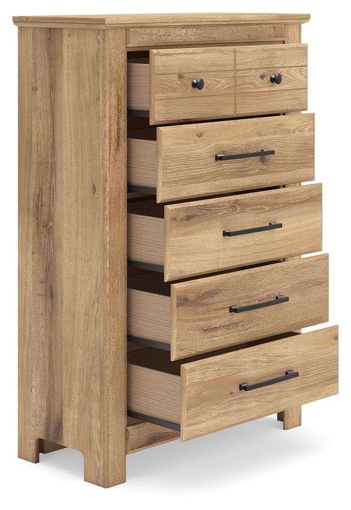 Makidern - Five Drawer Chest - Tan