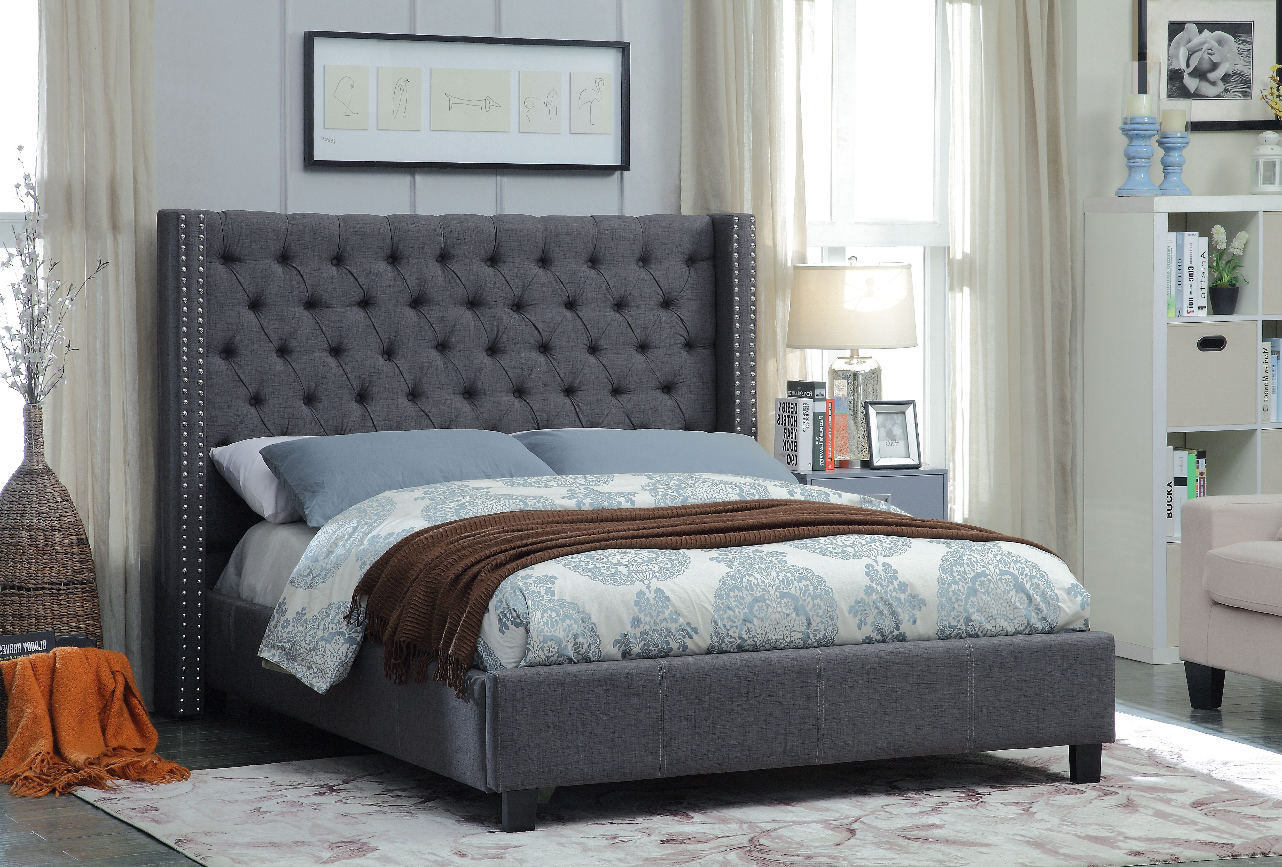 Ashton - King Bed - Gray