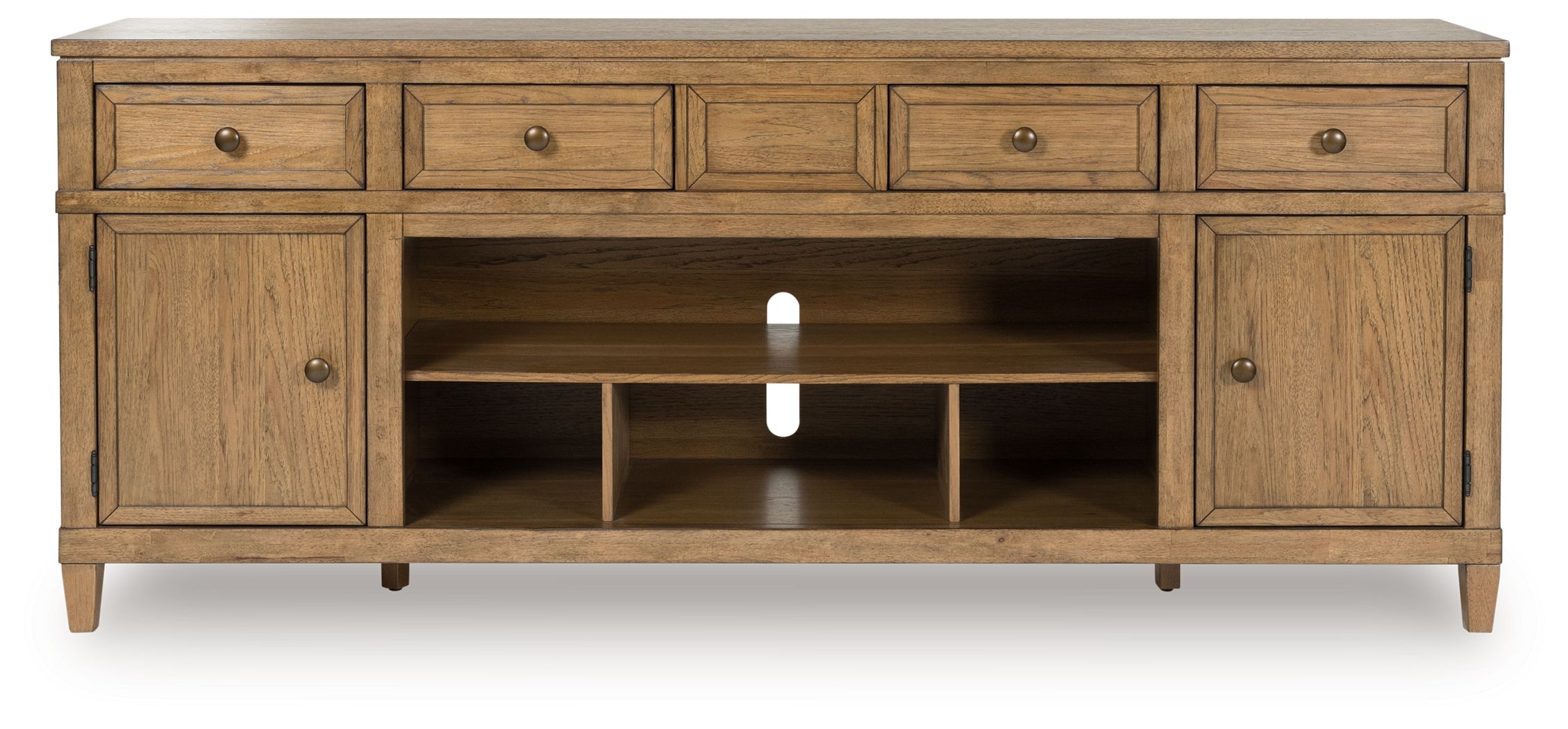 Ashley Furniture Sharlance - XL TV Stand With Fireplace Option - Light Brown - Image 3
