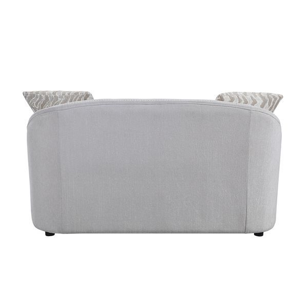 Mahler - Loveseat With 4 Pillows - Beige Linen, beige, view 4