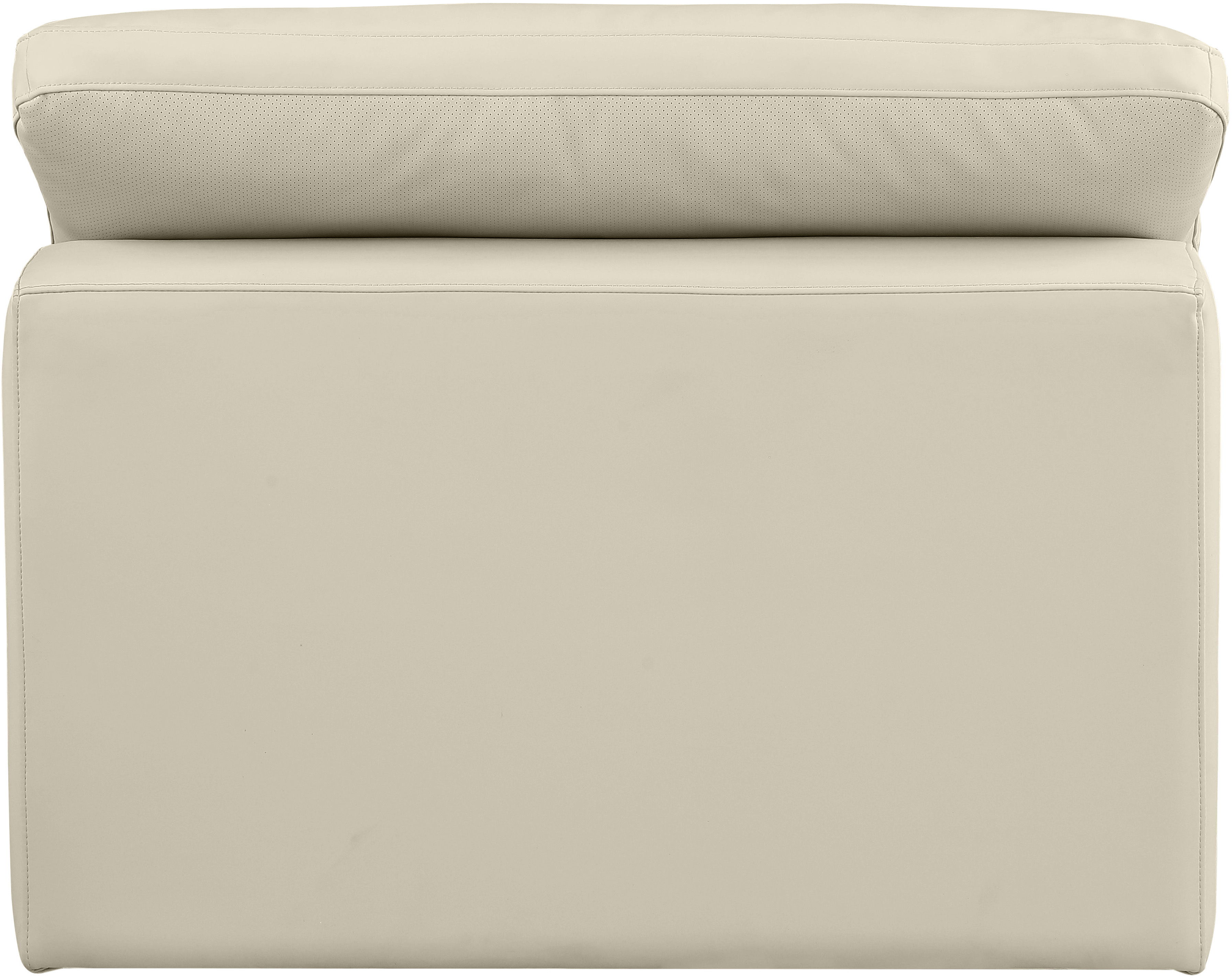 Comfy - Faux Leather Armless Chair - Cream