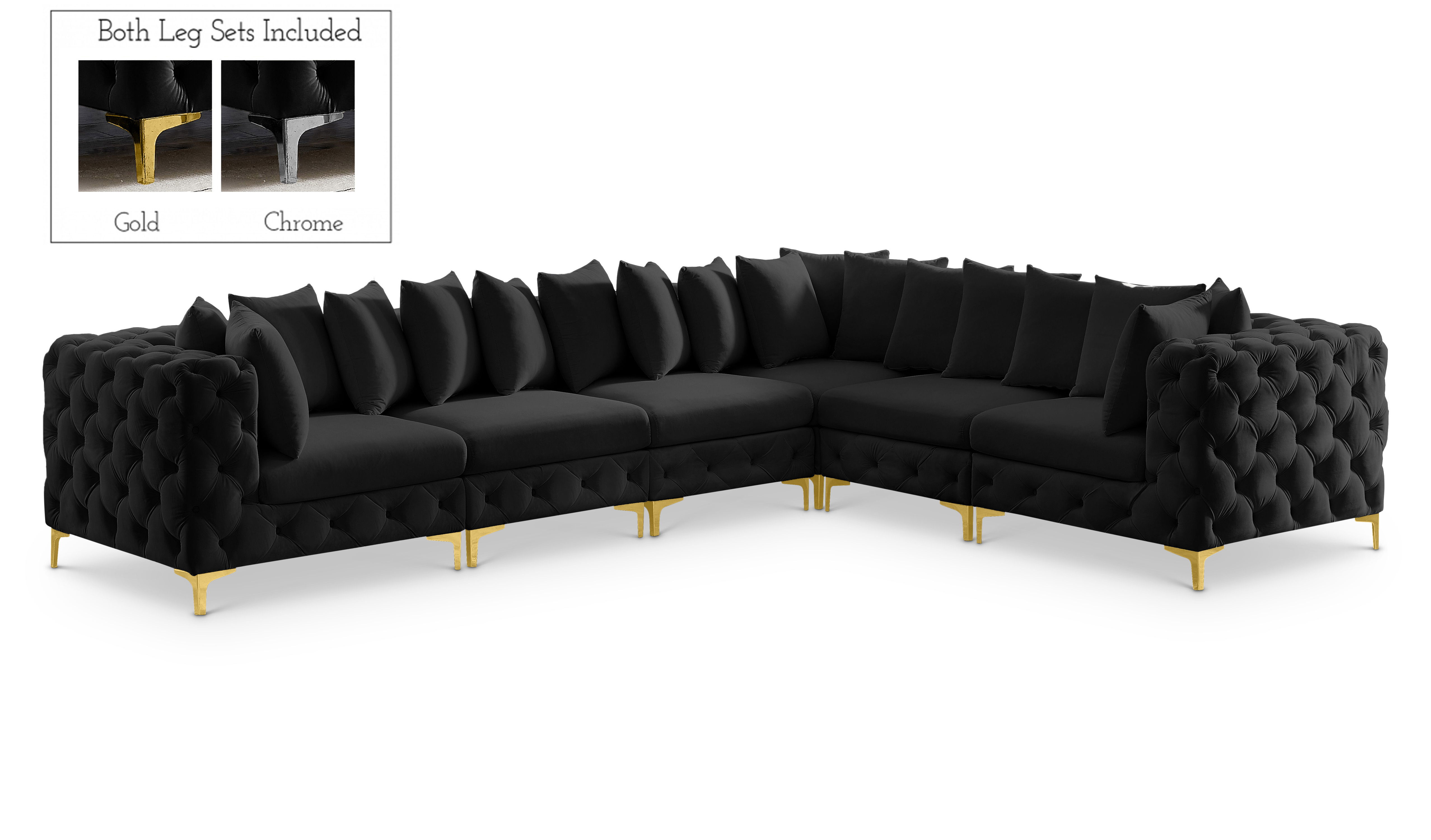 Tremblay - 6 Piece Modular Corner Sectional - Black