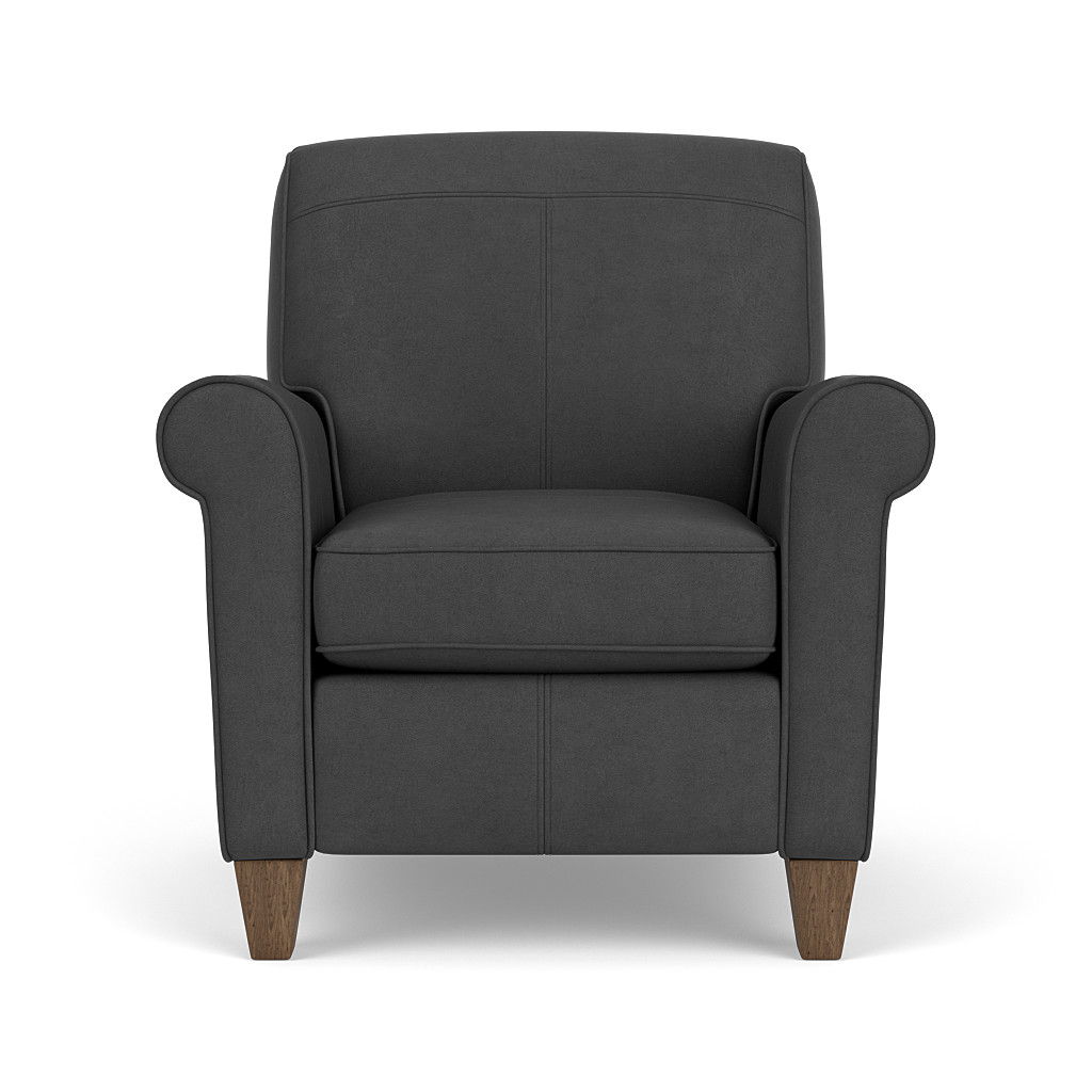 Dana - Leather High-Leg Recliner, dark gray, view 5
