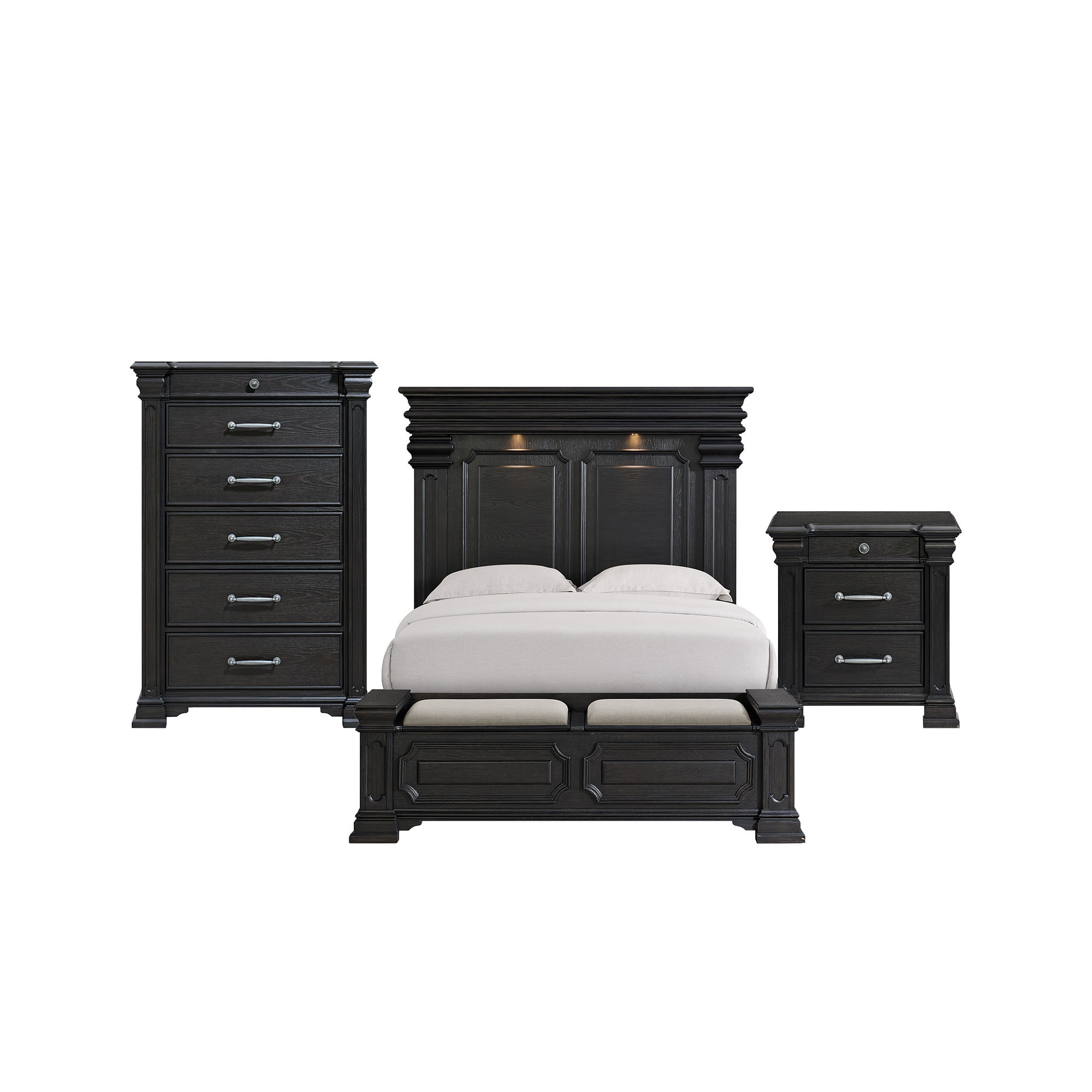 King · 3 Pc · Bedroom Set