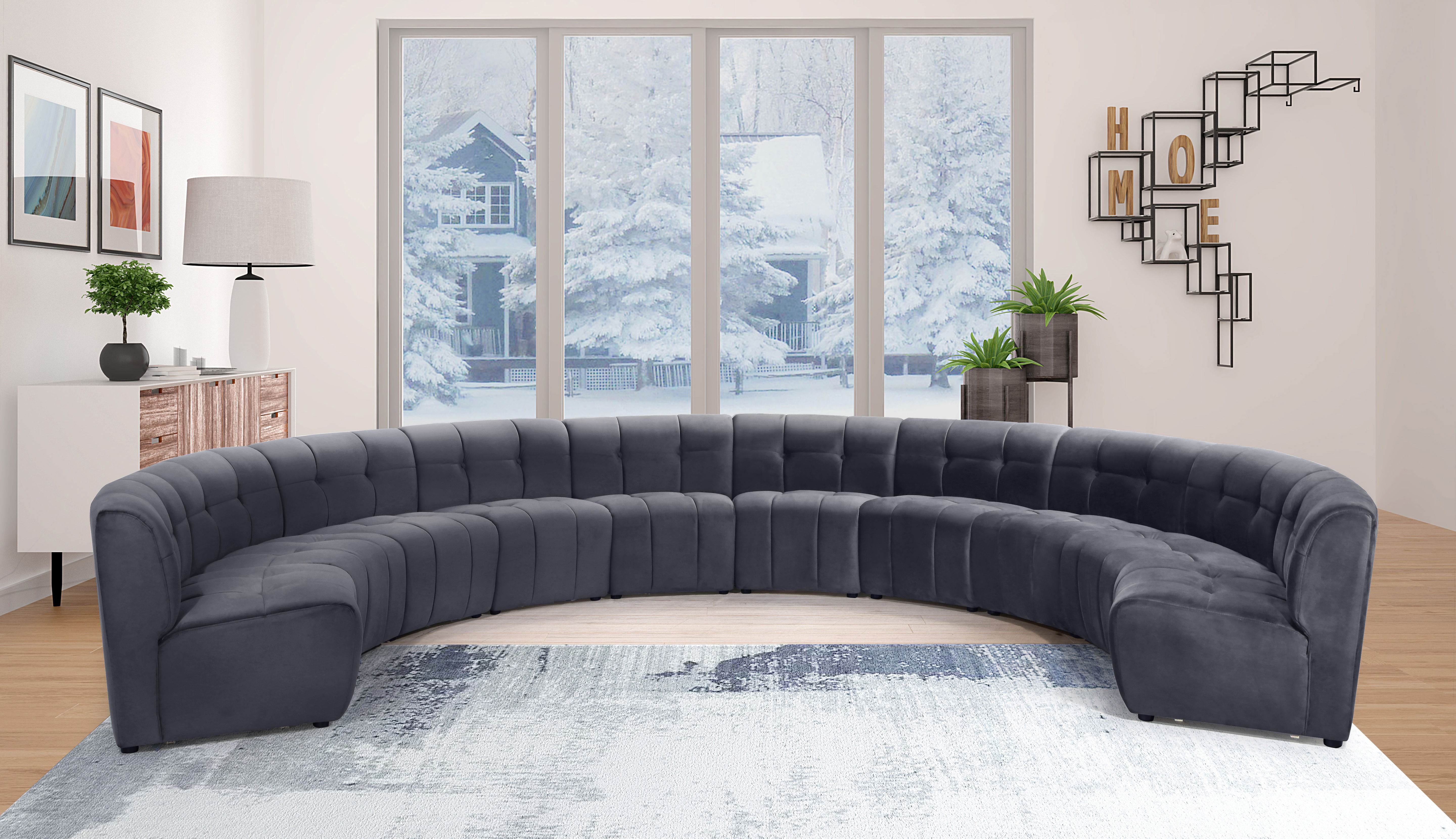 Limitless - 10 Piece Modular Sectional - Gray