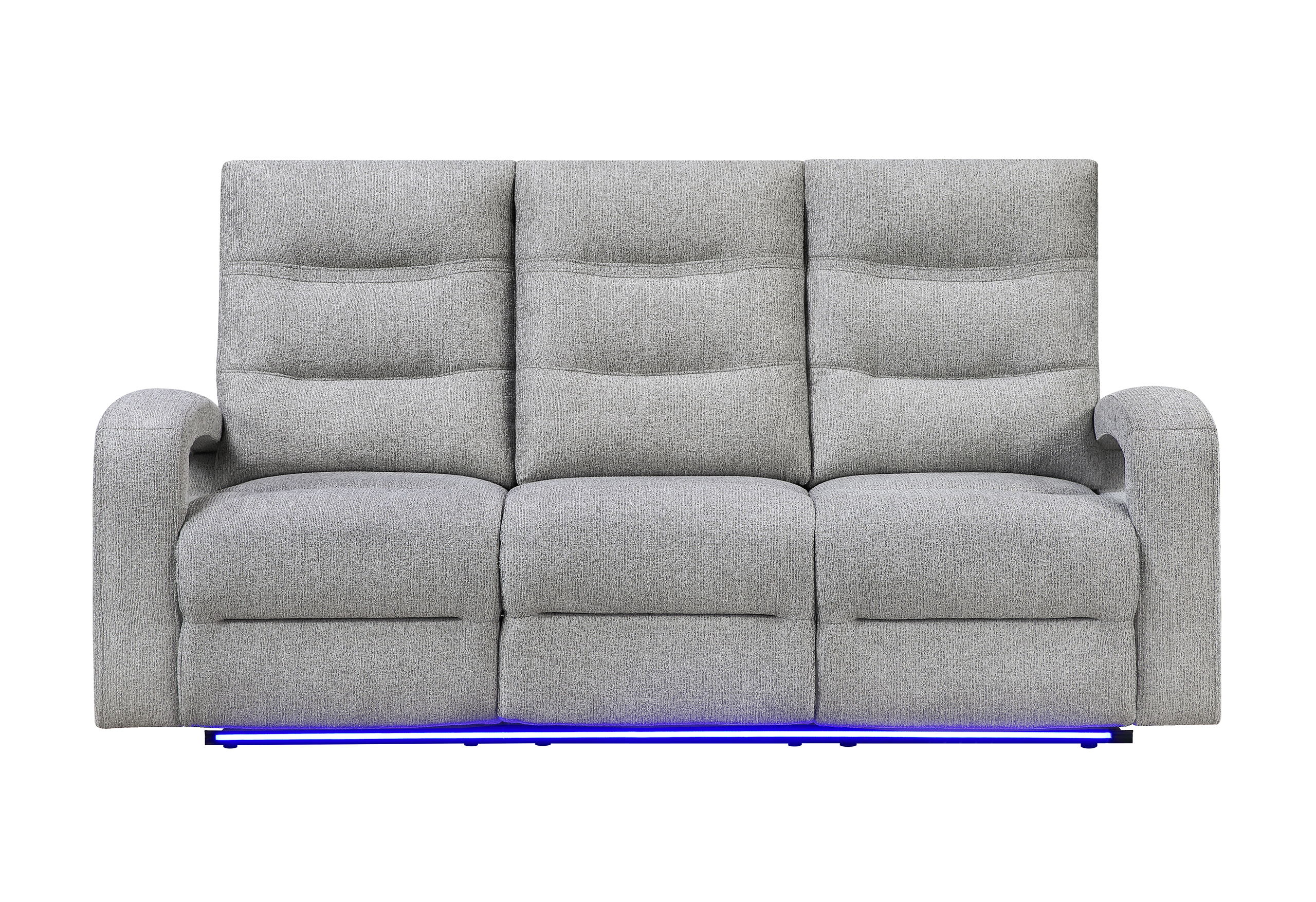 U6611 - Power Reclining Sofa With LED - Dark Gray