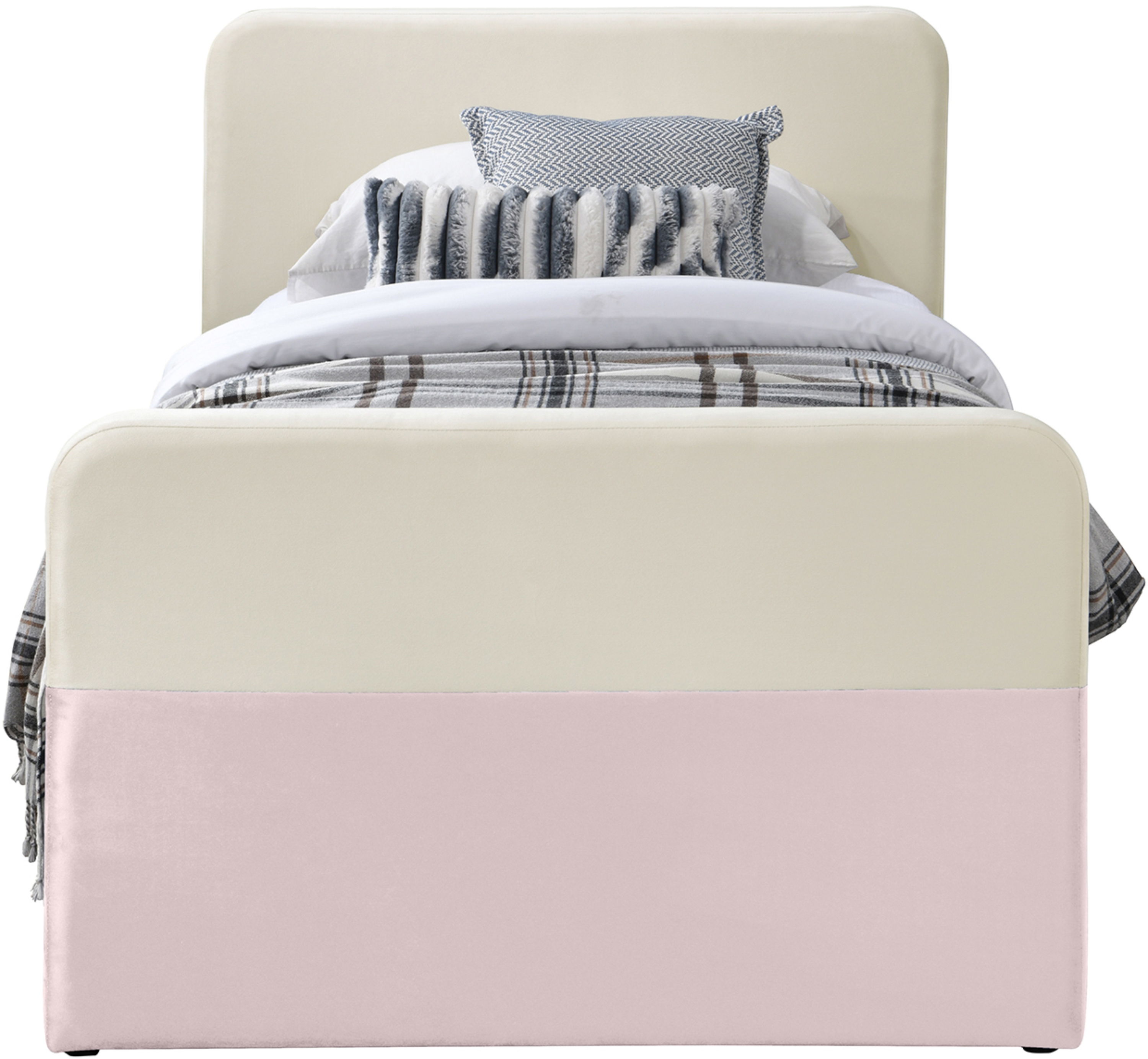 Ivy - Twin Trundle / Storage Bed - Pink / Cream