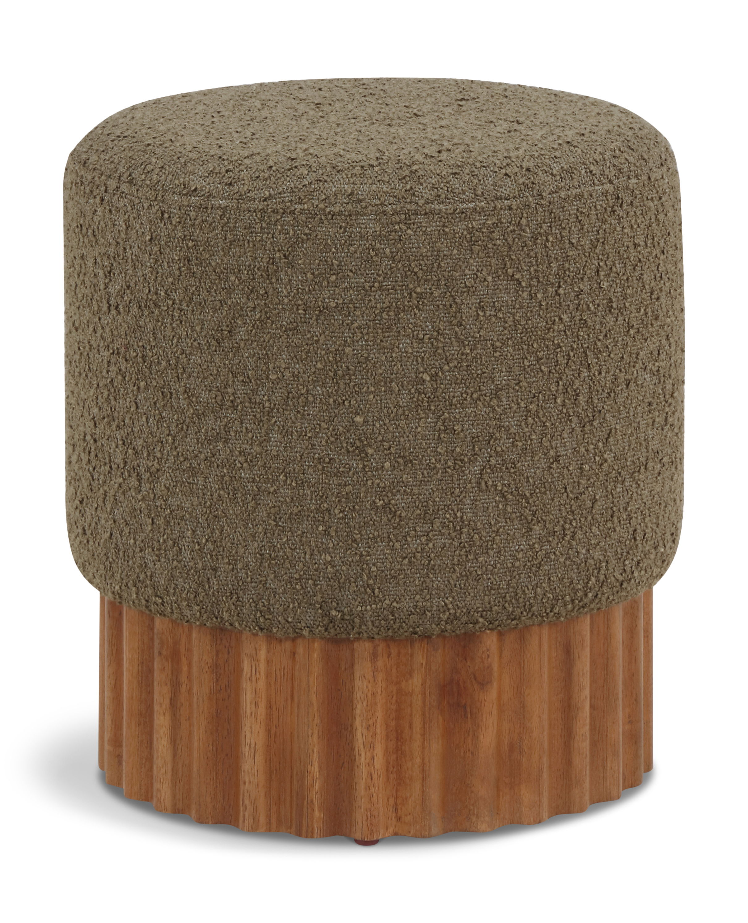 Veranda - Ottoman / Stool With Brown Base - Olive