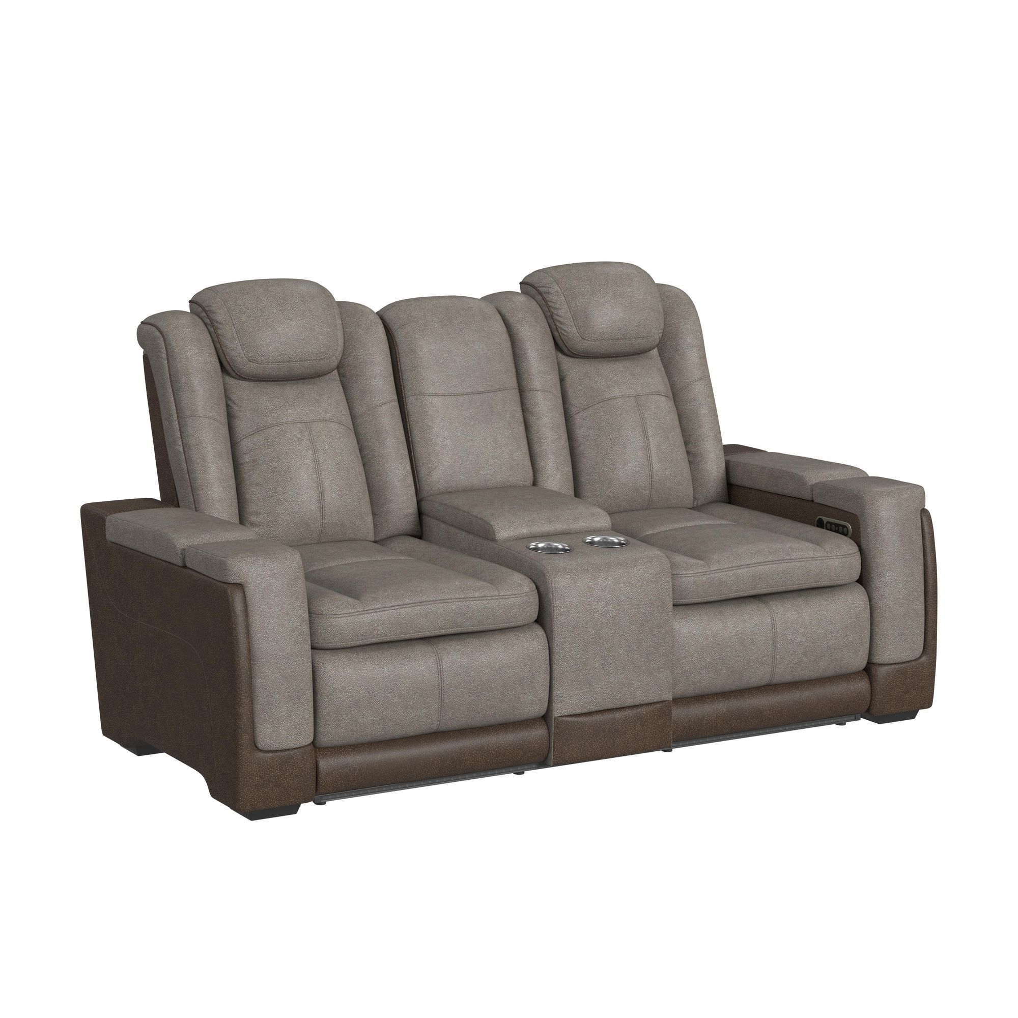 Lantana - 2 Piece Living Room Set (Sofa & Loveseat) - Rocky Gray/Brown