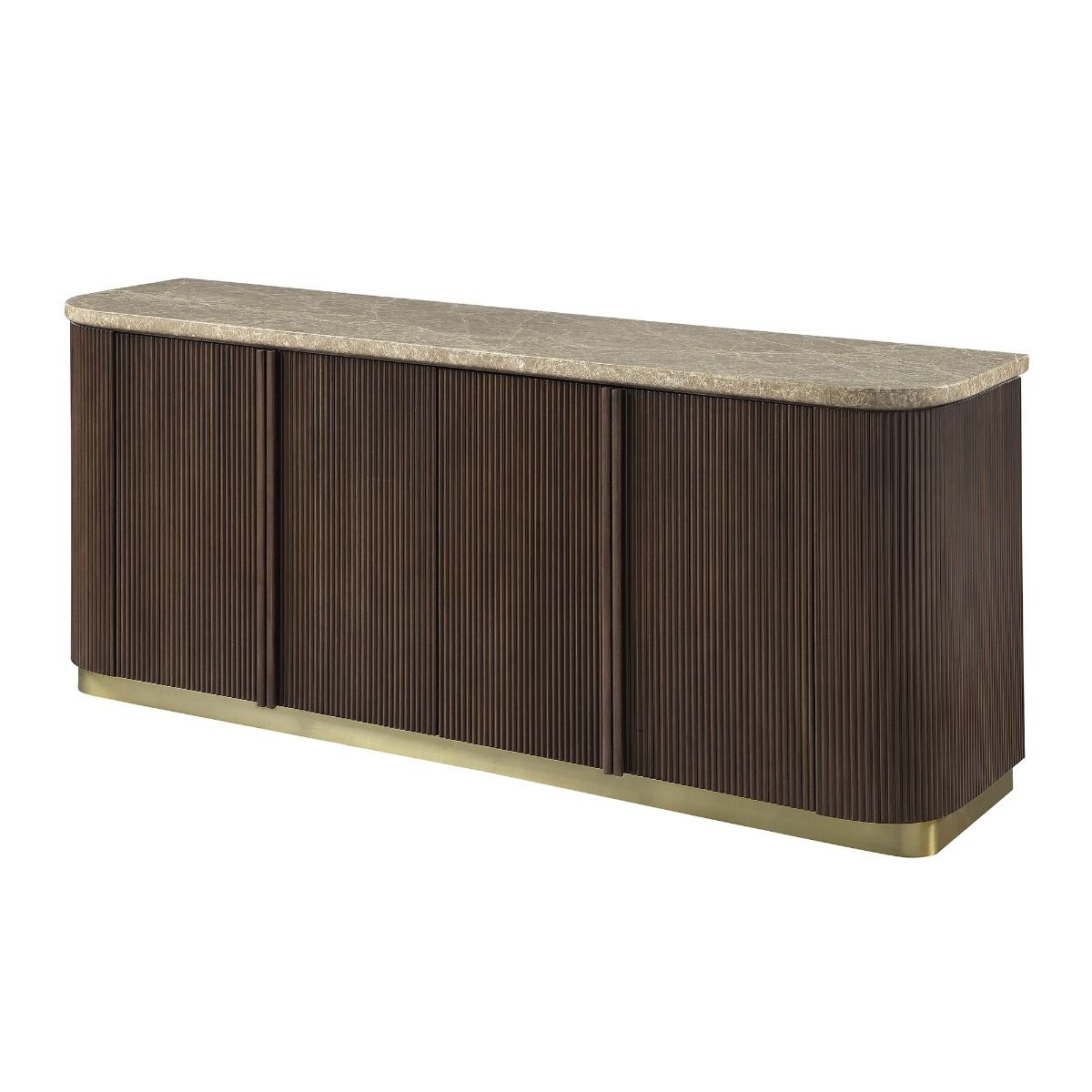 Clayten - Server - Brown Oak, dark brown, view 3