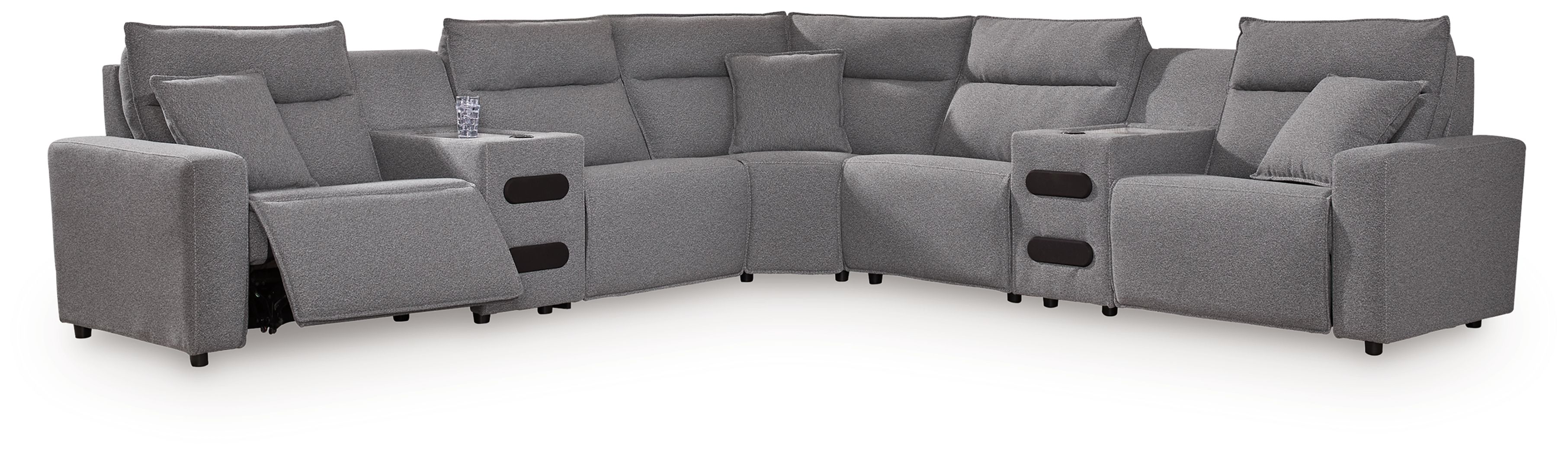 7 Pc · Power Reclining Sectional With 2 Audio Consoles