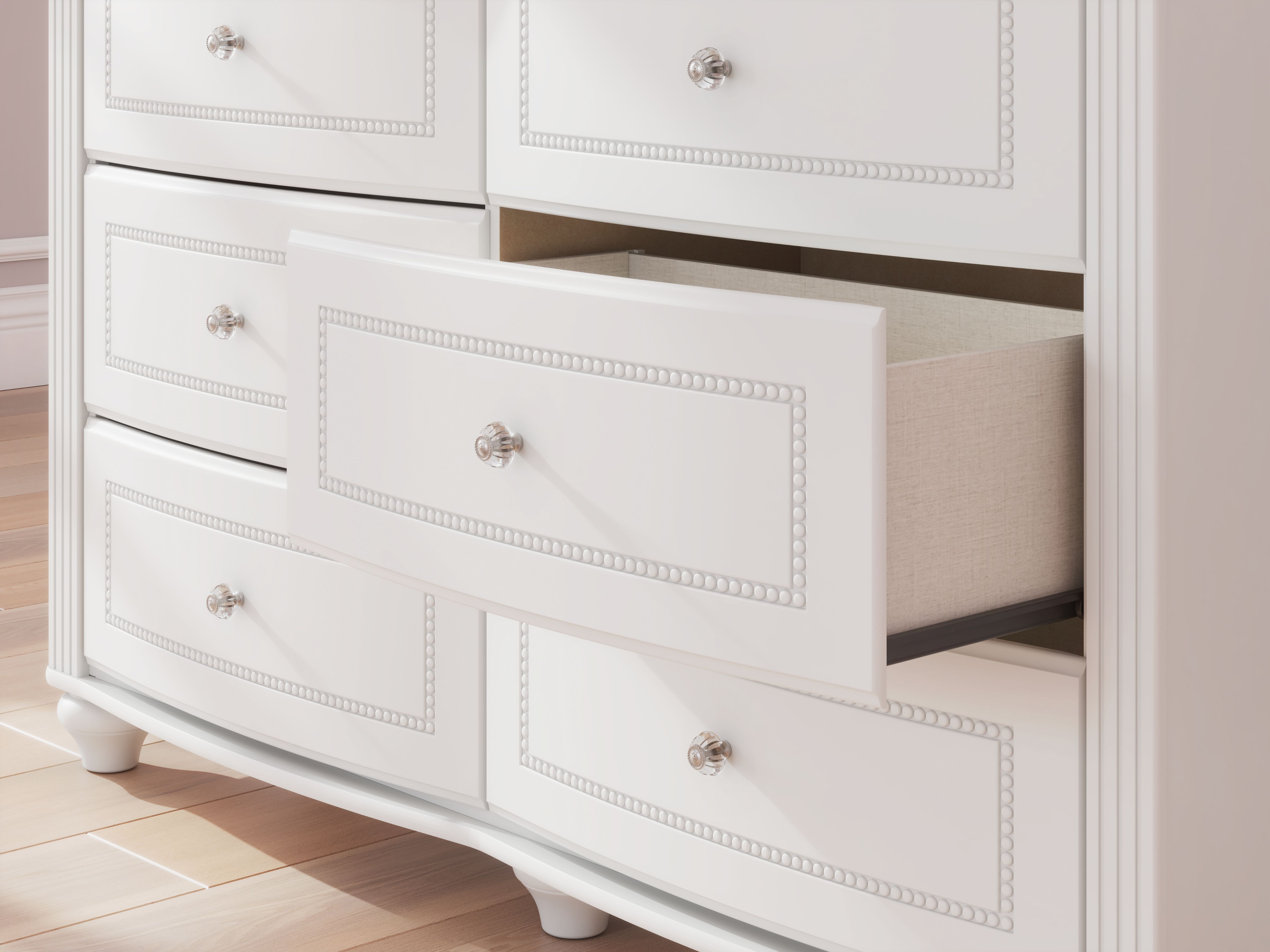 Ashley Furniture Kozlani - Six Drawer Dresser - White - Image 10