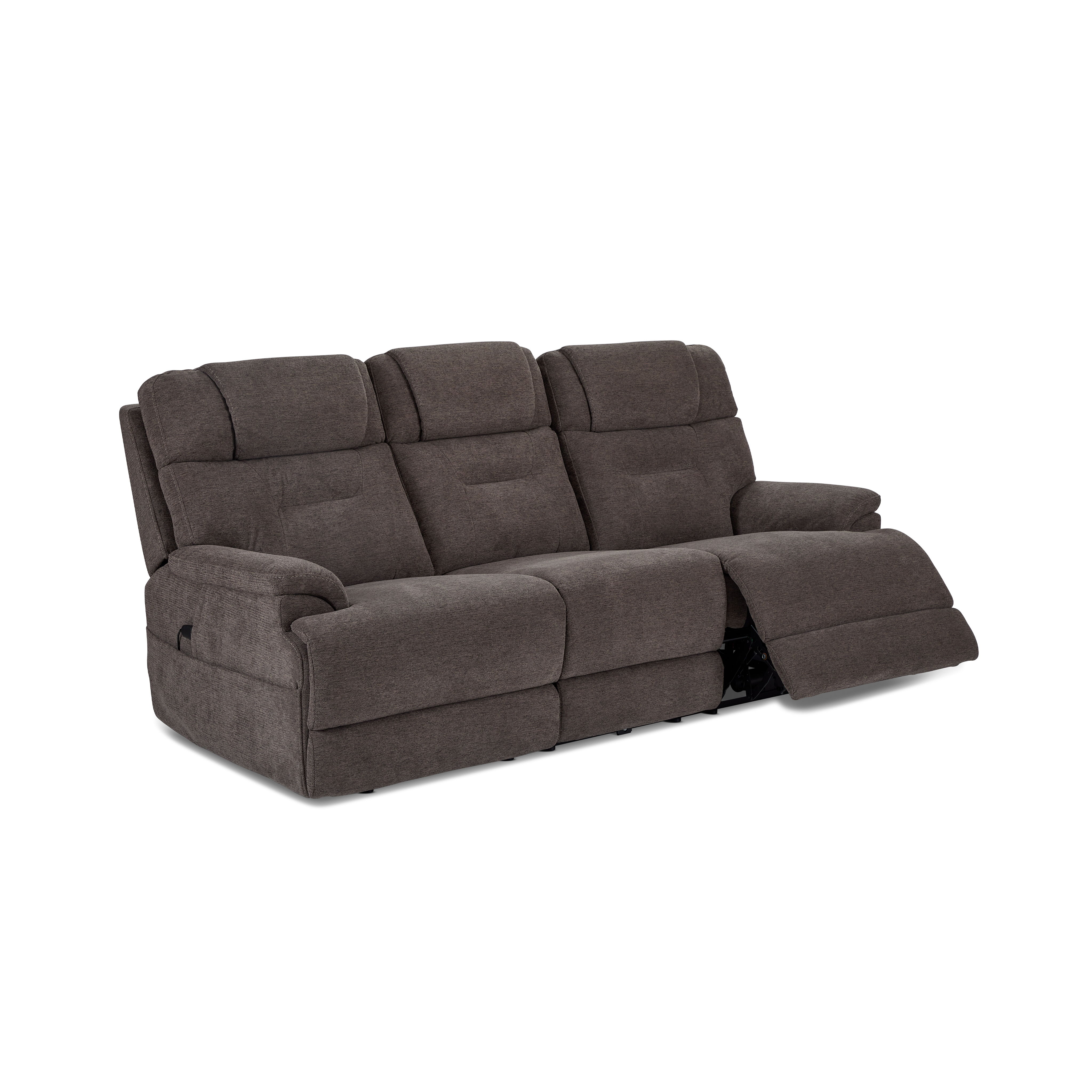 Zecliner Zofa - Power Sleep Sofa With Power Headrests & Lumbar - Umber, dark brown, view 2