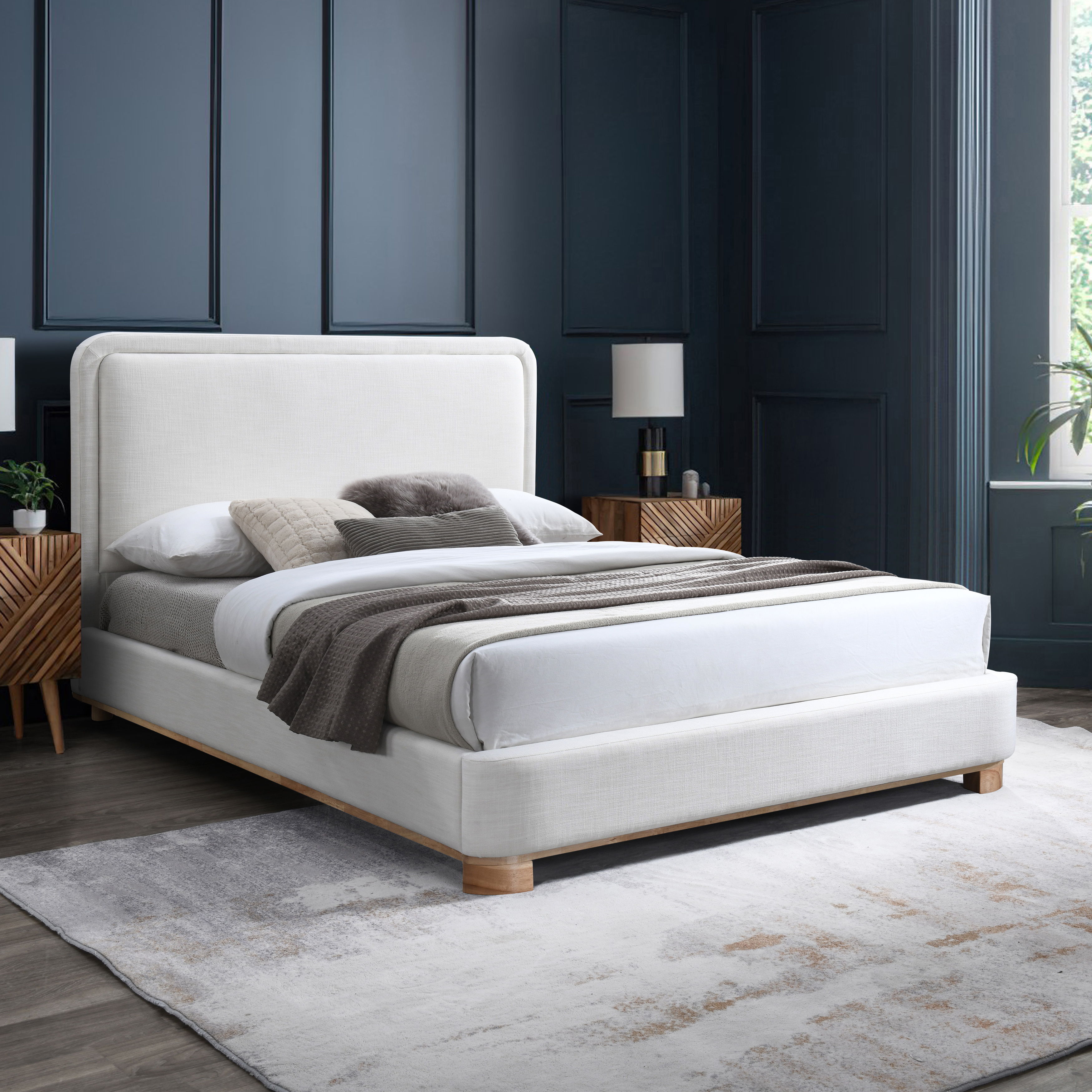Nolita - Full Bed With Natural Base - Cream