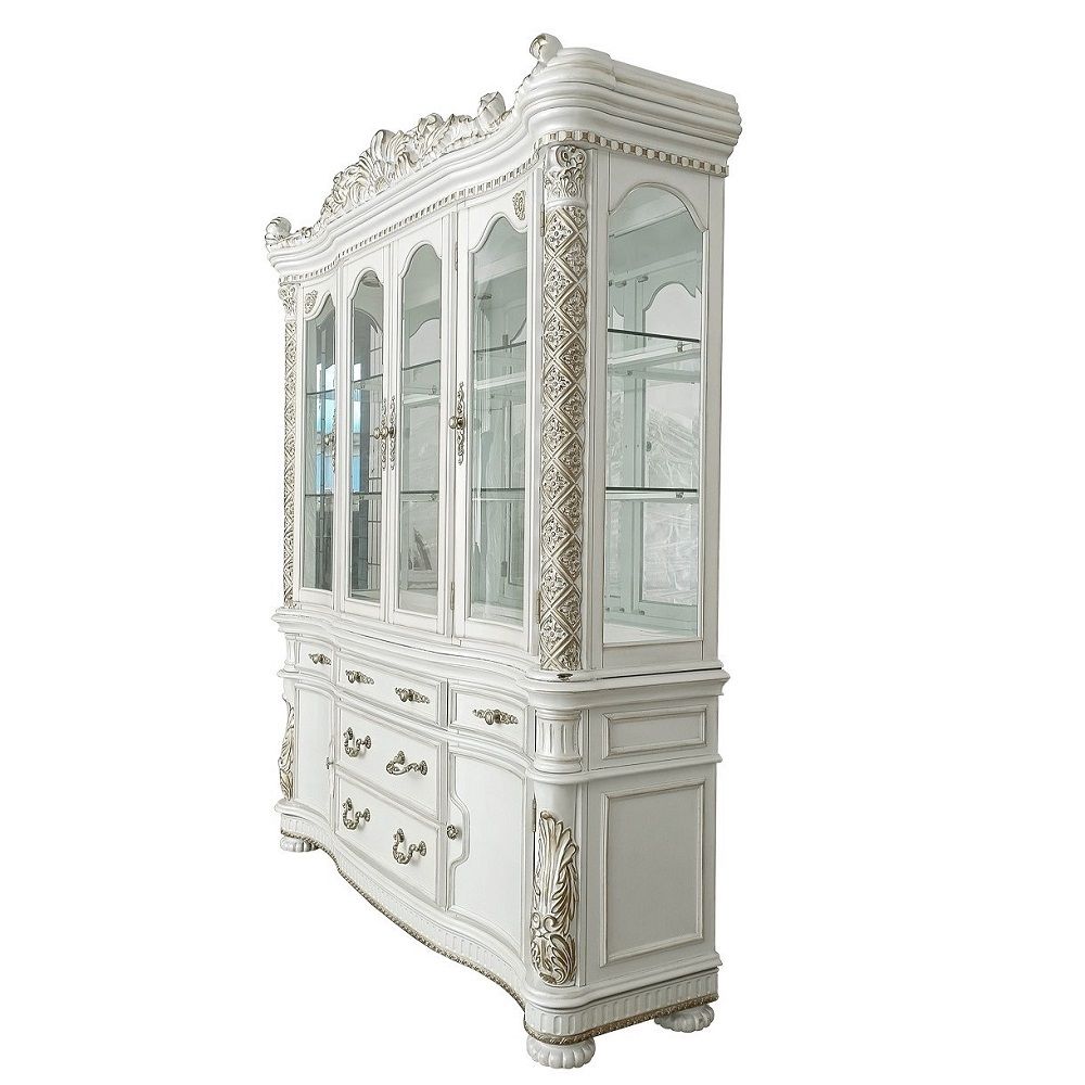 Vendome - Buffet & Hutch - Antique Pearl, white, view 2