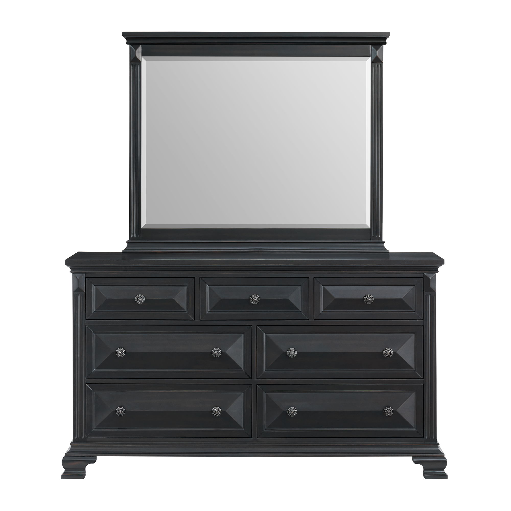 Bridgestone - Dresser And Mirror Set - Black
