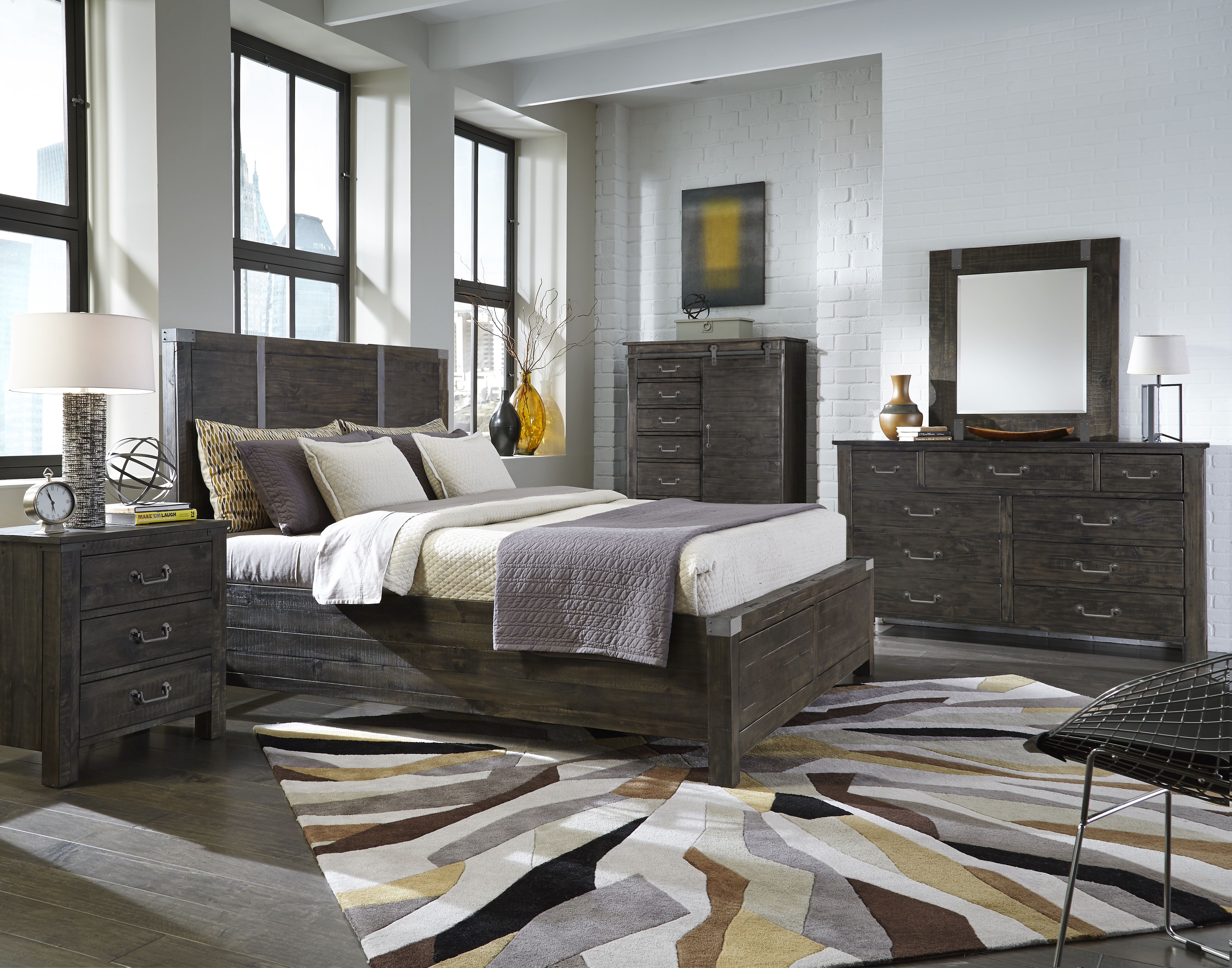 Abington - Charcoal Panel Bedroom Group Image