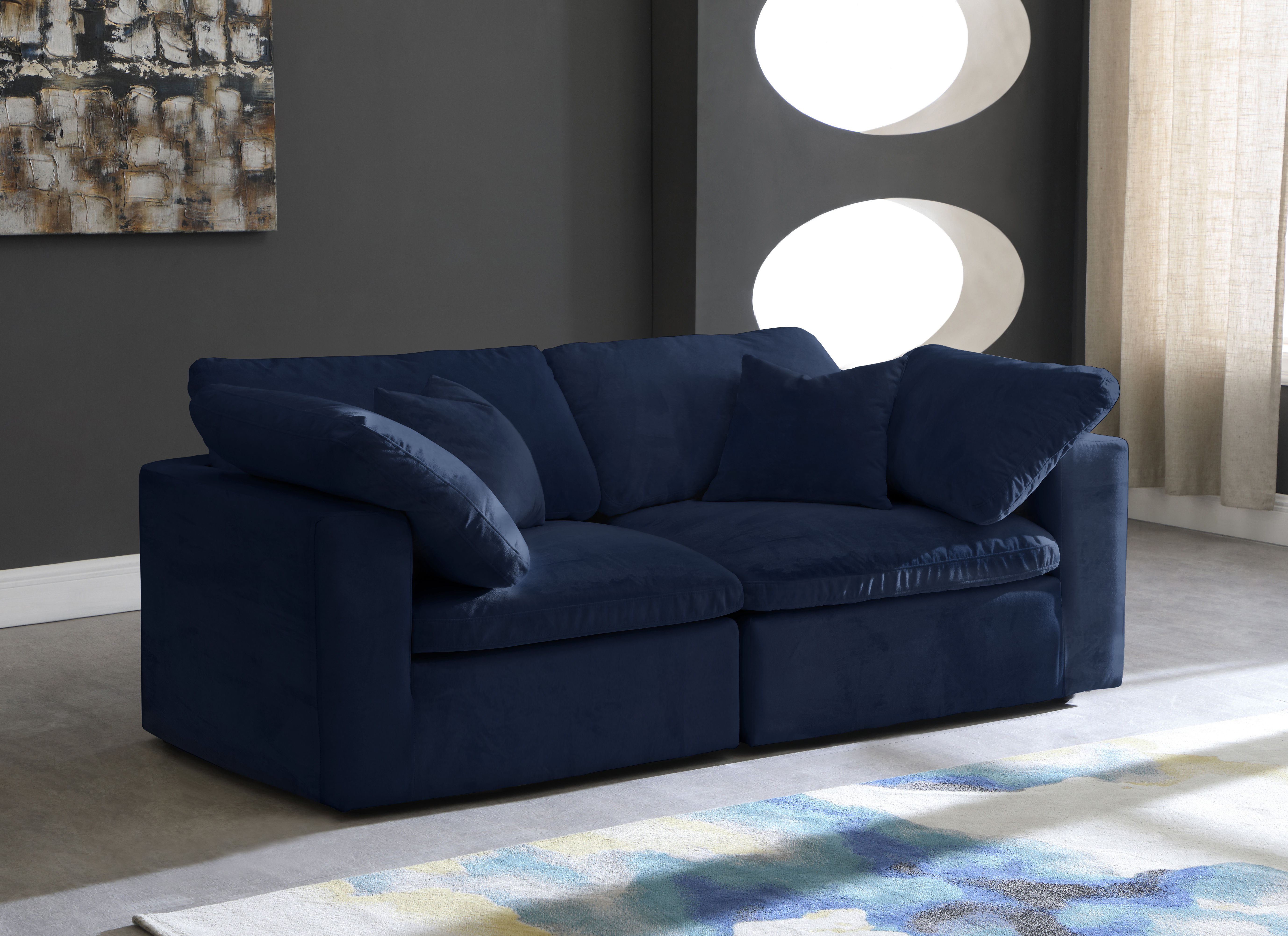 Cozy - Modular 2 Piece Sofa - Navy