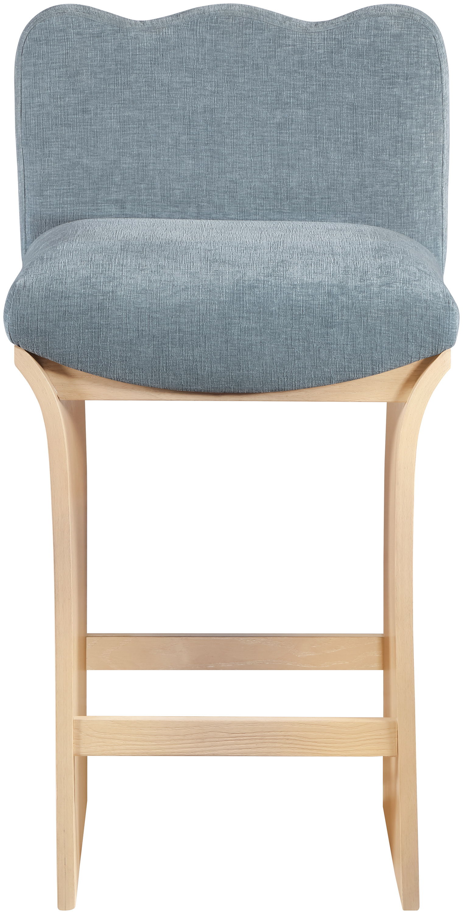 Shaw - Chenille Fabric Counter Stool - Light Blue