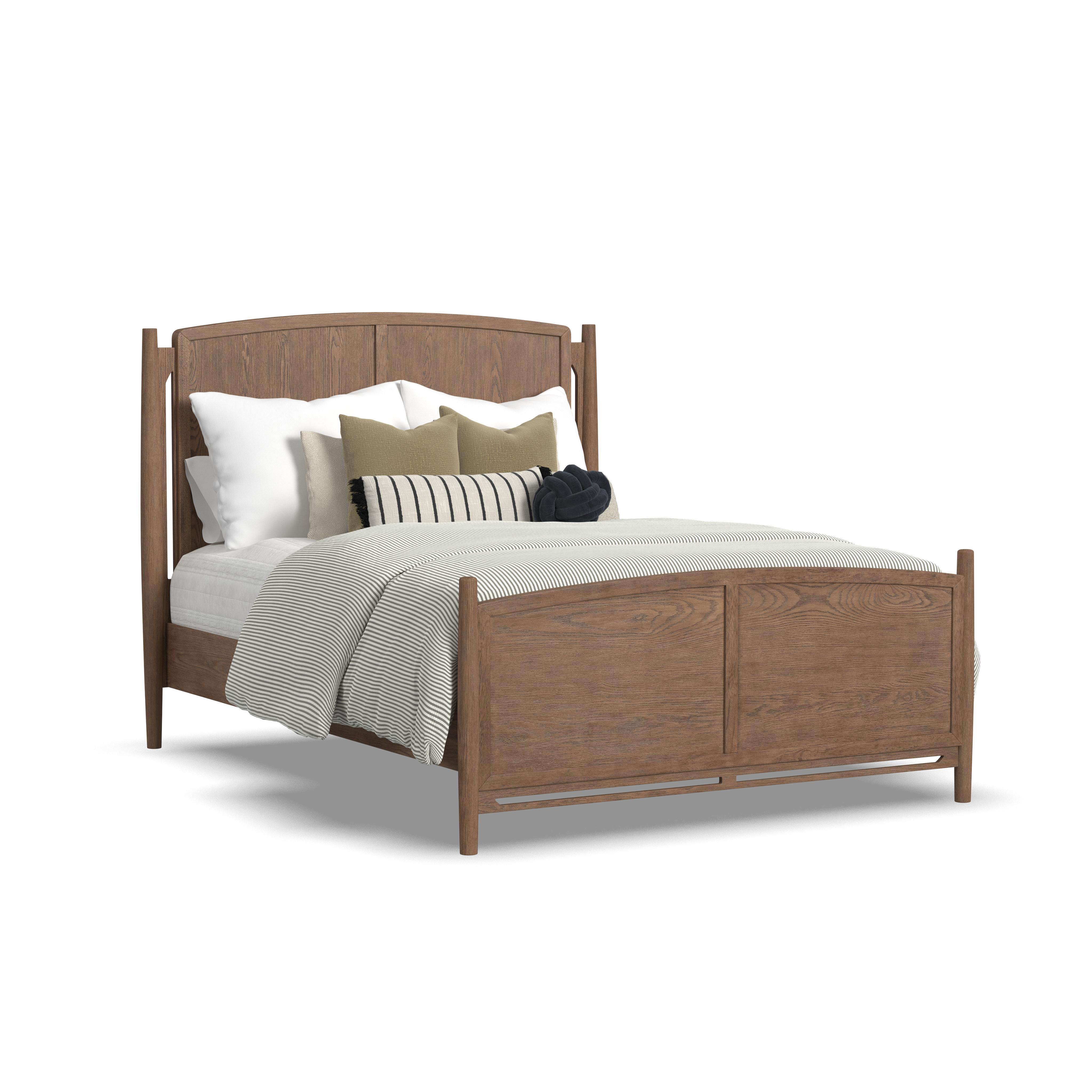 Verona - Queen Panel Bed - Dark Brown, light brown